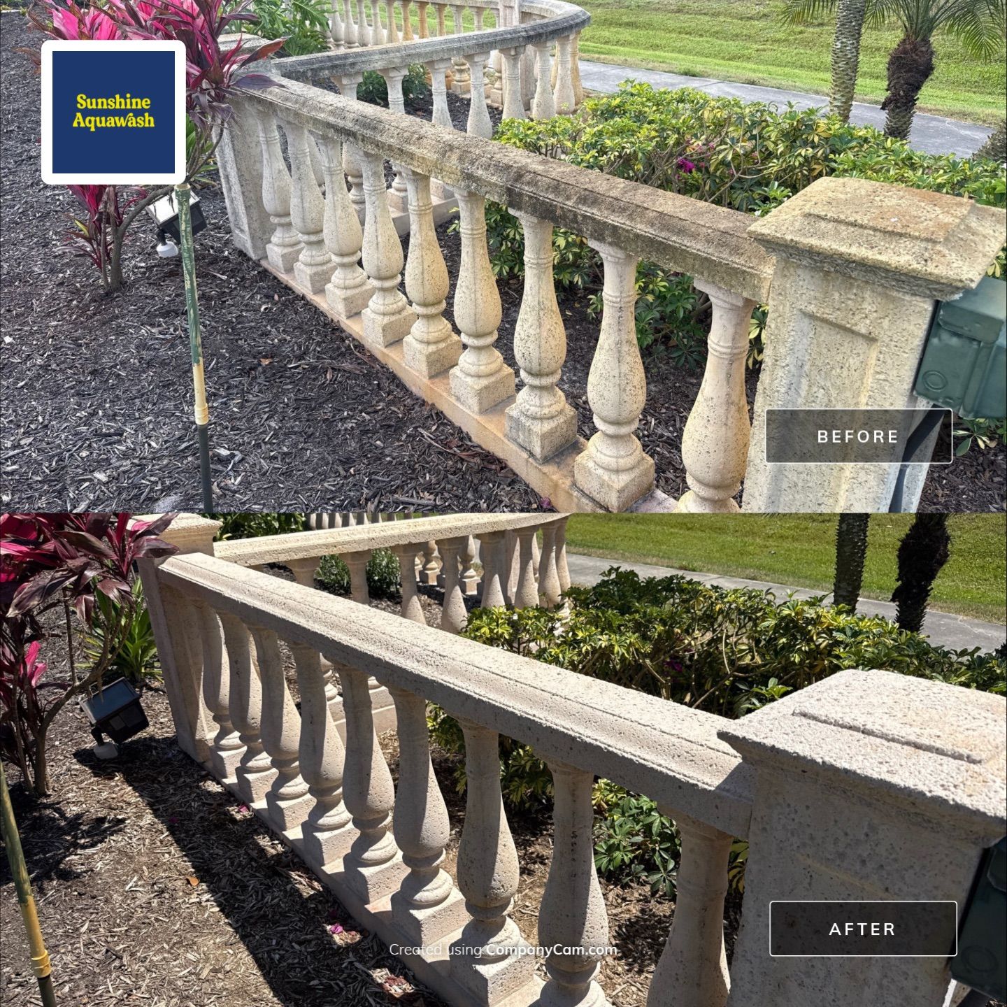 Decorative Wall & Entrance Sign Cleaning | Timberly Community | Parrish, FL by Sunshine AquaWash