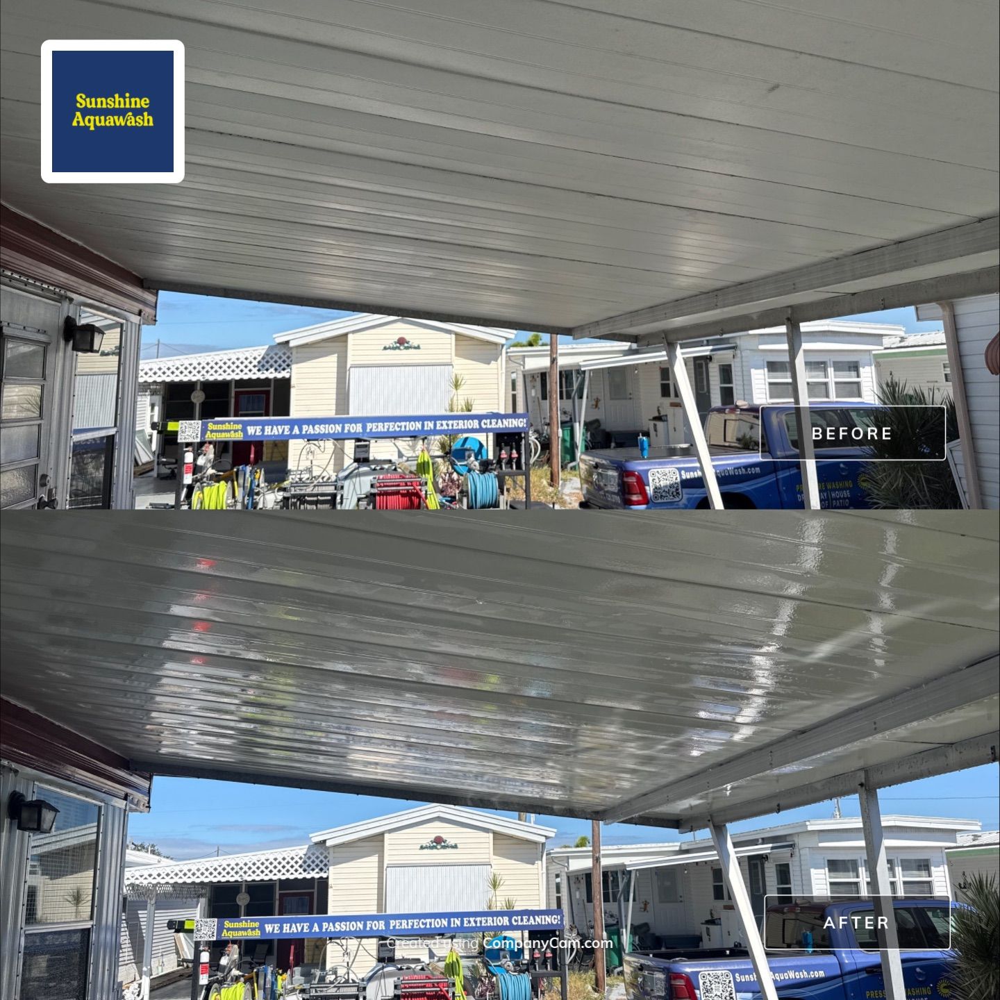 Mobile Home Wash in the Palmetto Mobile Home Club by Sunshine AquaWash