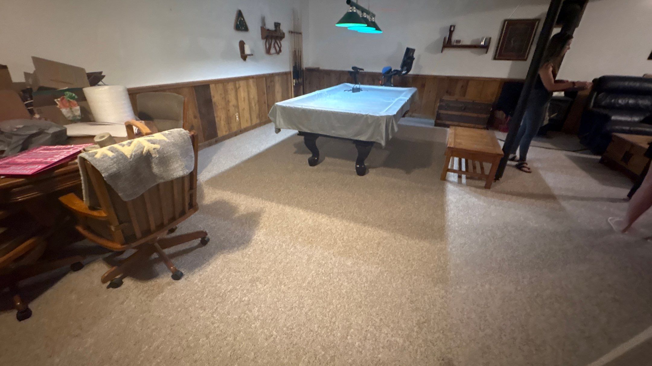 Basement Floor Remodel with Haven Reno KC by Big Red Decorative Concrete, LLC