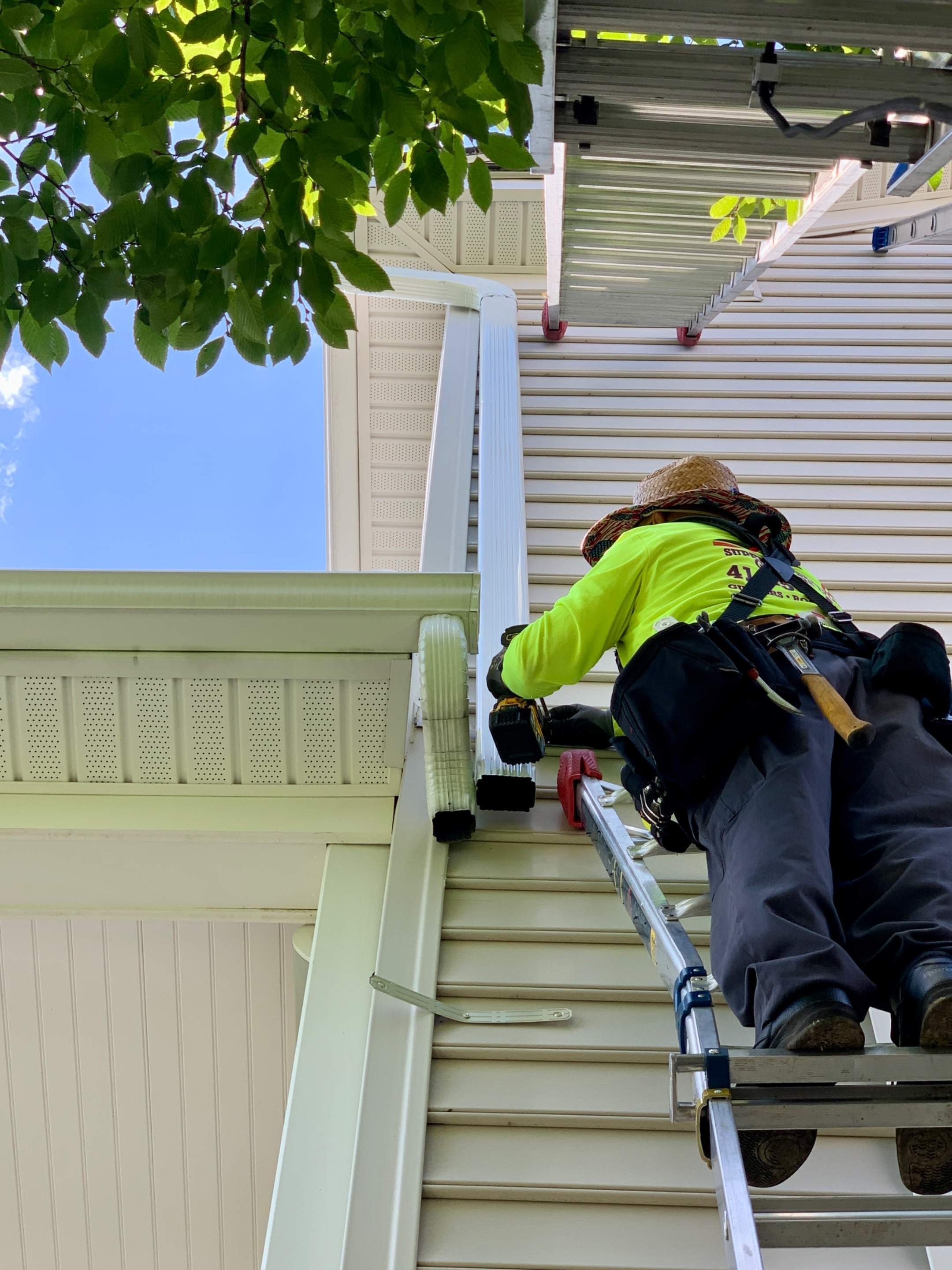 Gutter Installation using 6" Seamless Gutters by Matter Construction, LLC
