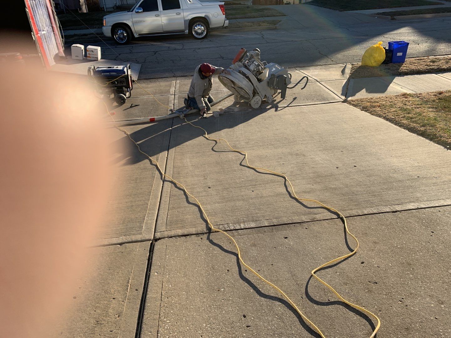 Driveway using Slate Stone by Select Painting, Coatings & Garage Cabinets