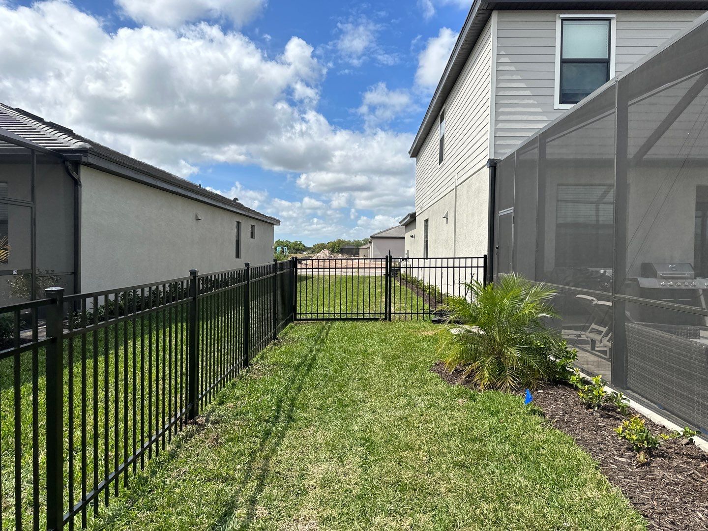 Aluminum Fence Installation using Black 3 Rail Aluminum Fence by Asap fence and gates, LLC