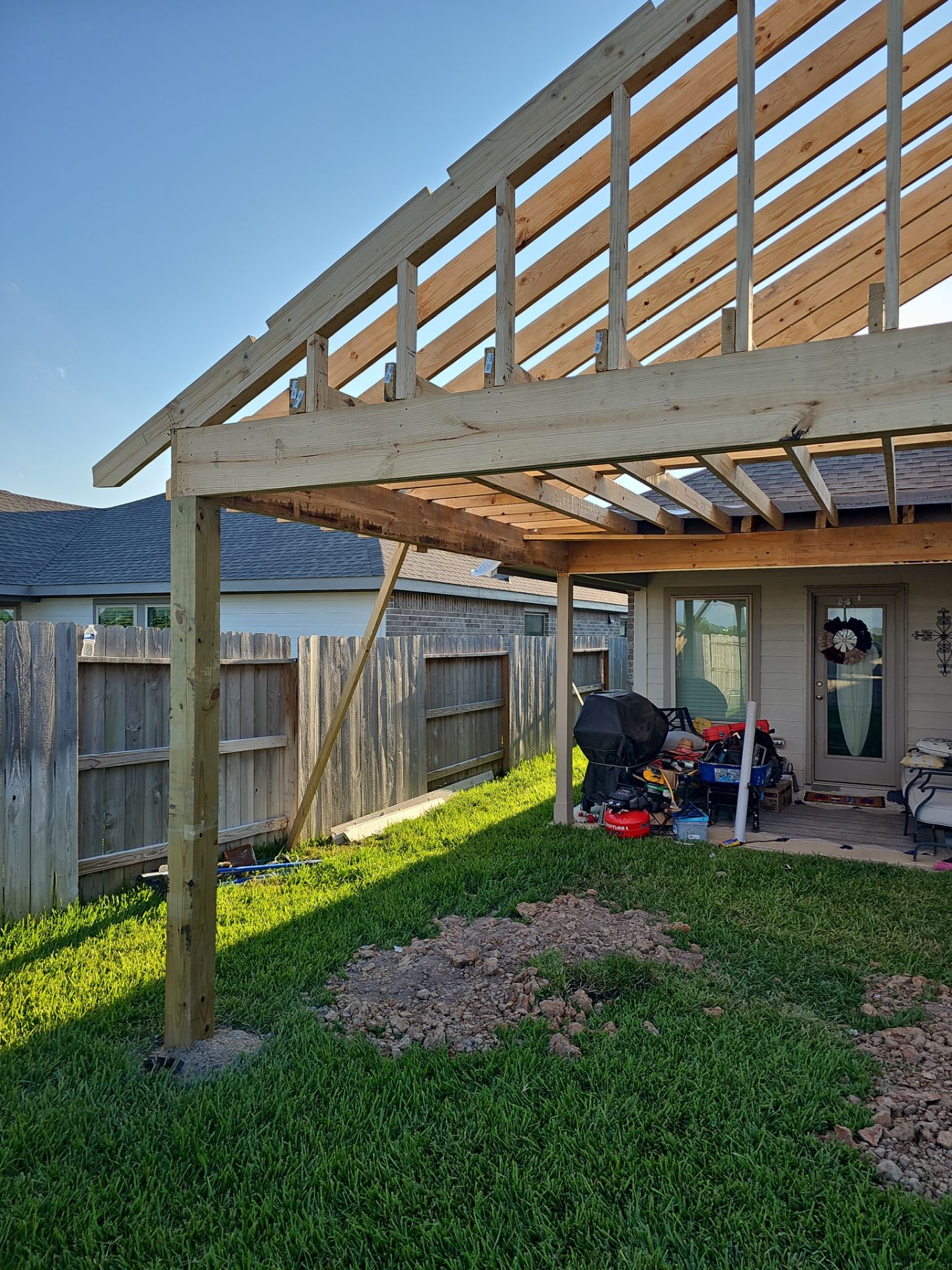 Patio Build in Katy by Roofing Technologies Unlimited