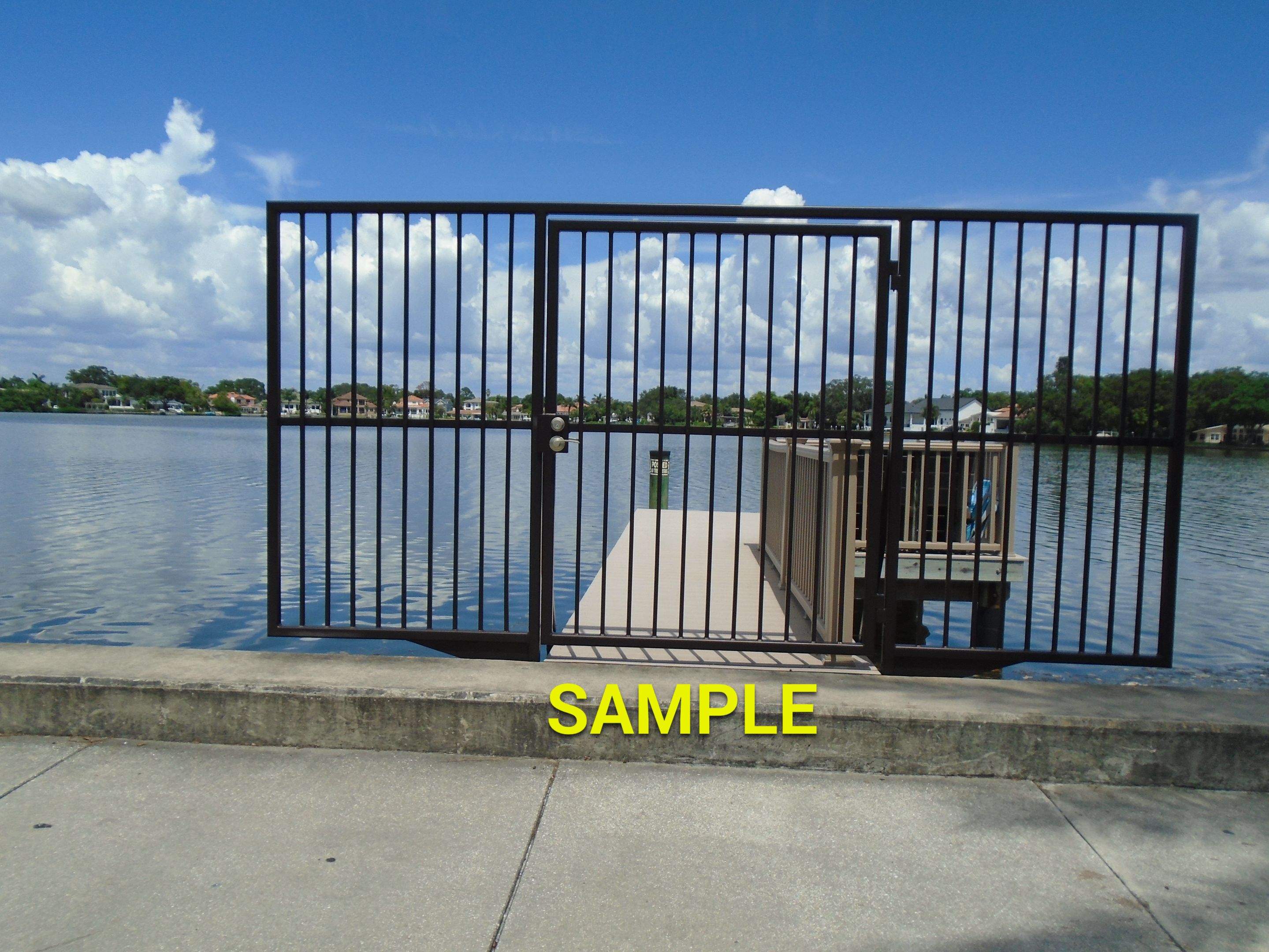 Aluminum Fence Installation using 3 Rail Aluminum Puppy Picket Fence by Asap fence and gates, LLC