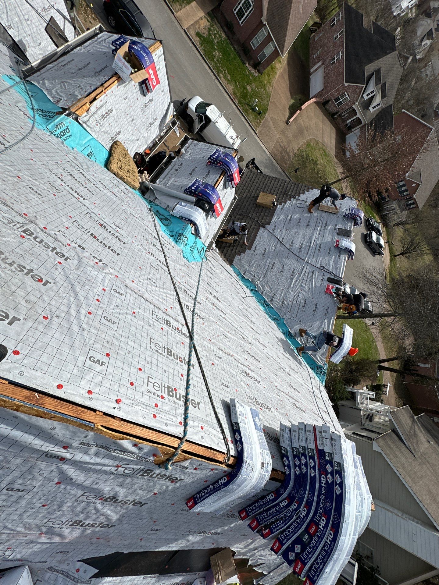 Residential Roofing Installation using Gaf Timberline HDZ Weathered Wood by Undersun Roofing 