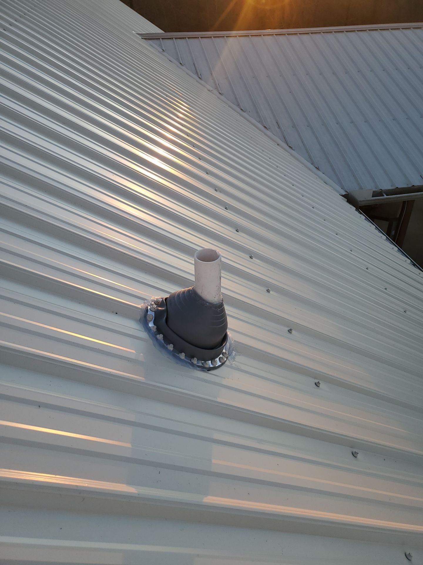 Residential Metal Roof Replacement using Reed's Metals: 26 GA. Colored Residential Metal Panels (Ivory) by Hostetler Roofing