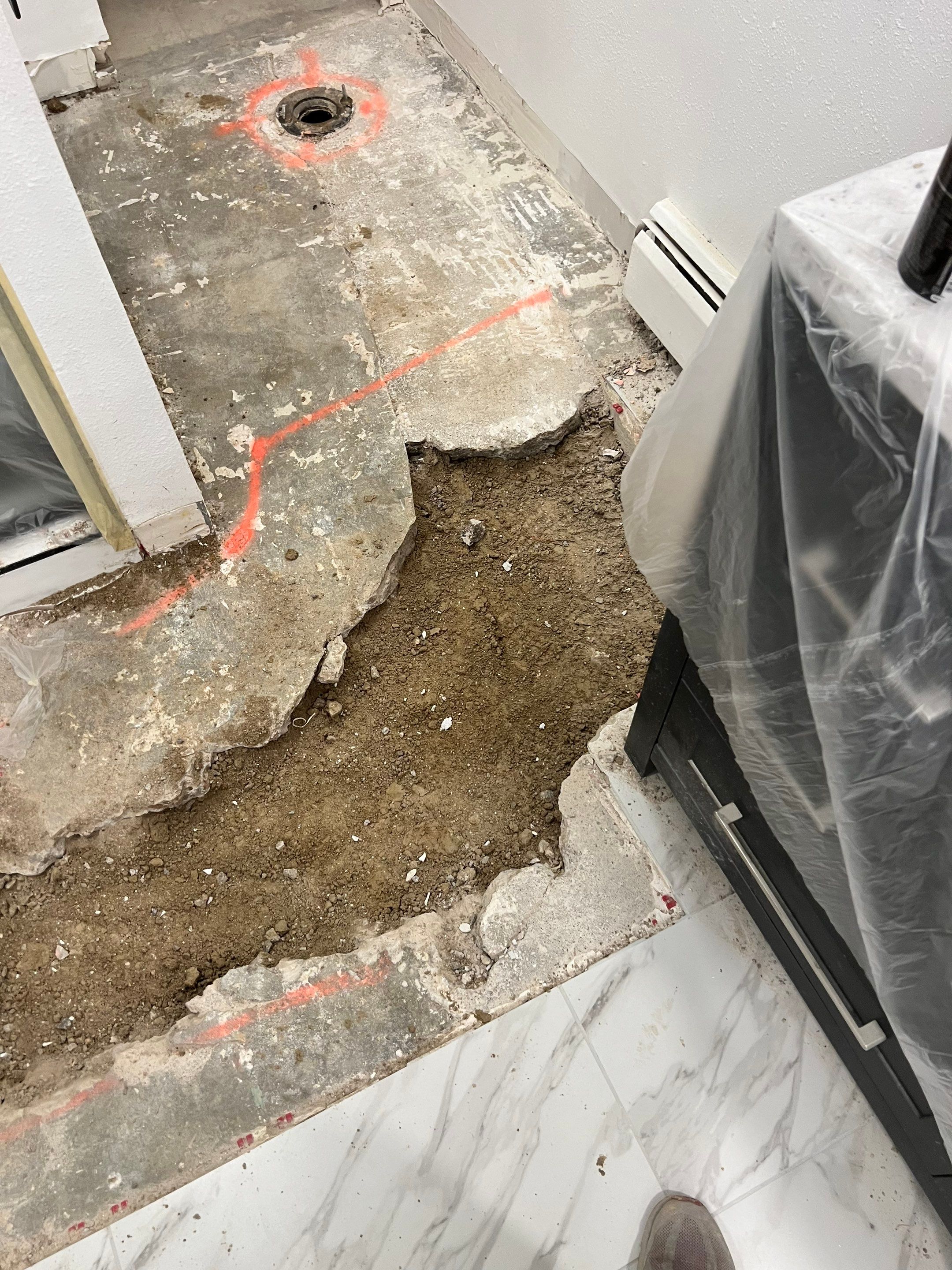 Toilet relocate by Plumbing Connect Systems LLC