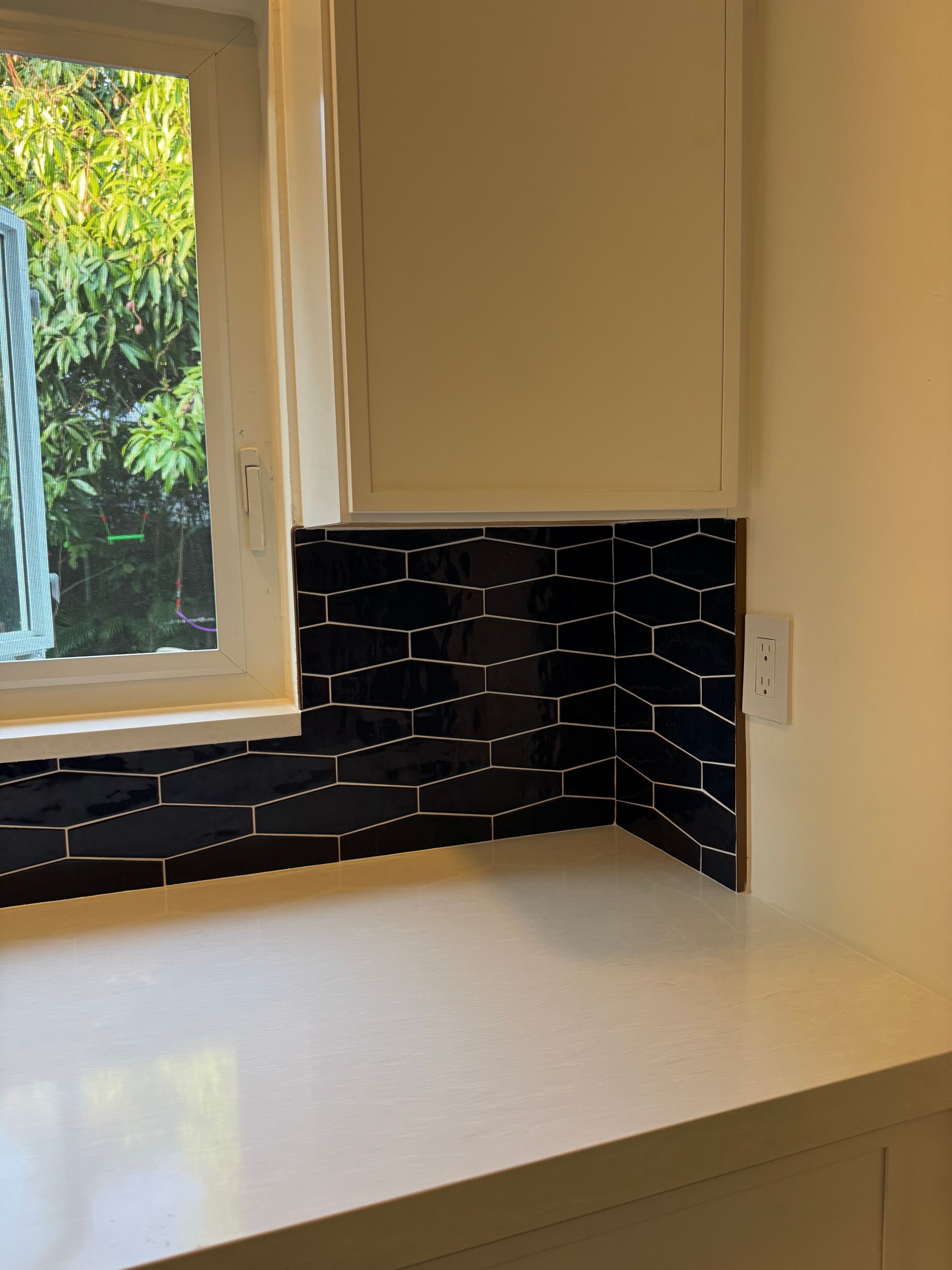Blue Backsplash - Delray Beach by Hevi Tile