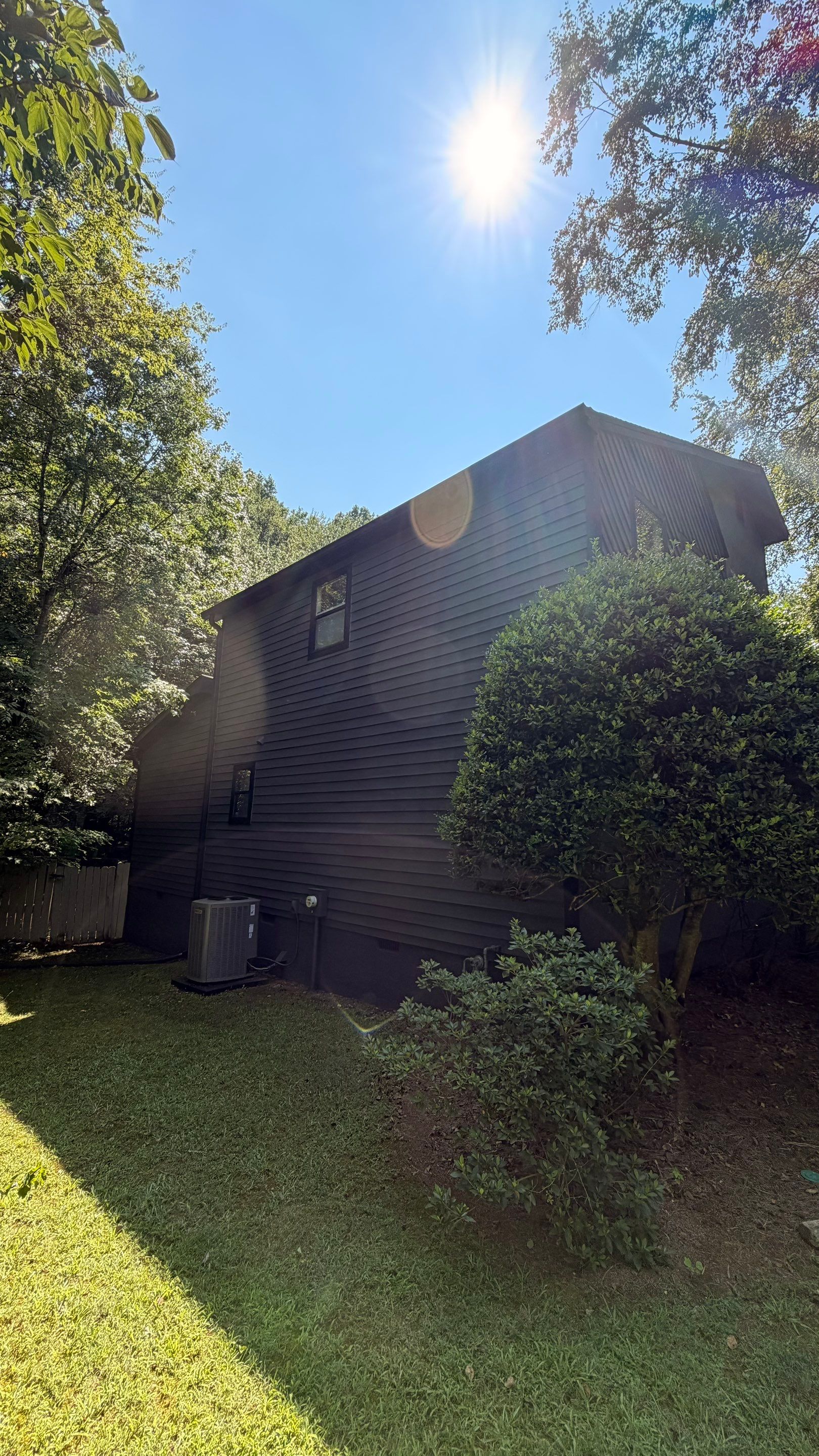 Dark Grey Exterior Painting and Front Door Refresh in Marietta by Swift Home Renovations