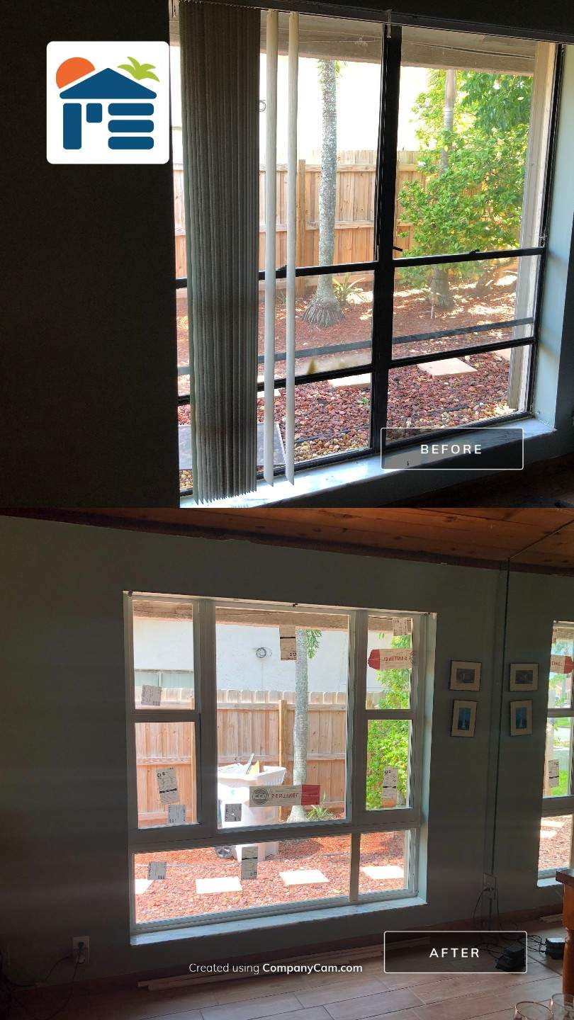 Impact Window Installation & Sliding Glass Door to Window Conversion – Coconut Creek, FL by The Door Doctor of South Florida, Inc.