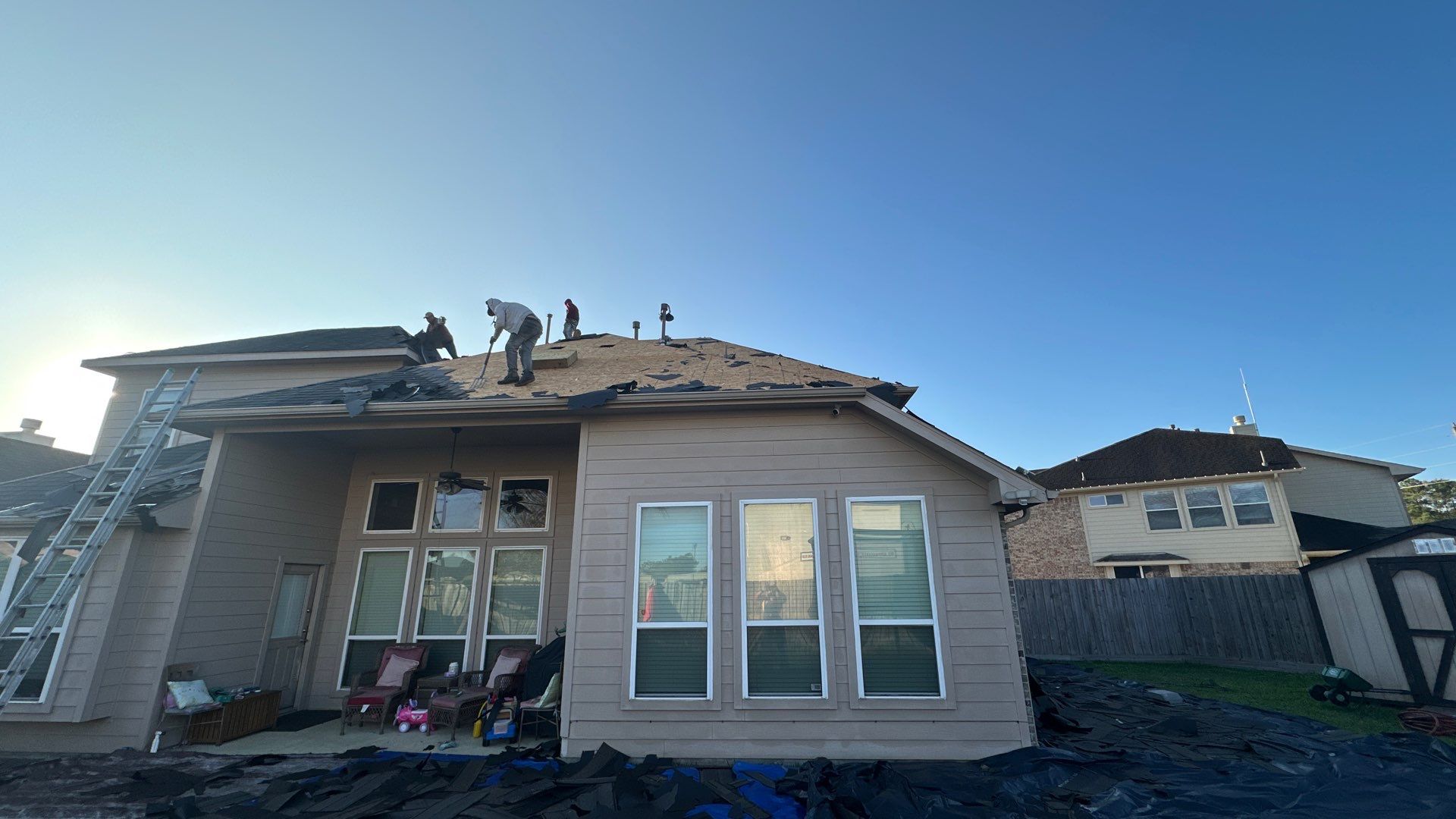 Full Restoration: Re-Deck, Impact-Resistant Roof, Fence & Interior — Spring, TX by PL Roofing & SB Roofing, LLC.