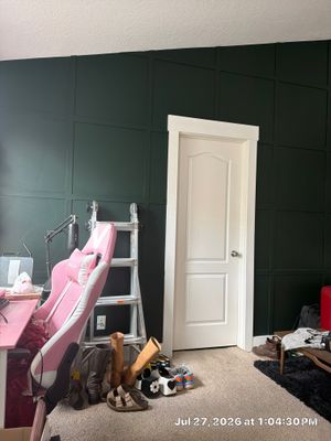 Custom Grid Board and Batten Accent Wall in South Salt Lake