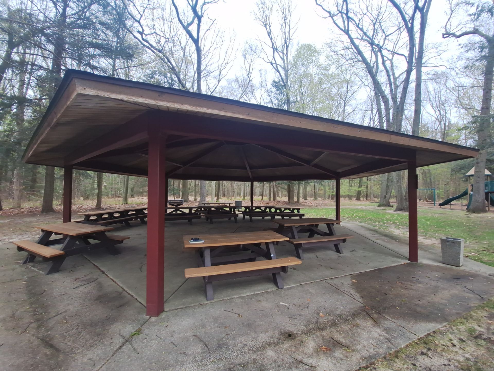 Grand Haven Park Pavilion Painting and Wood Ceiling Refinishing by Gordon Painting