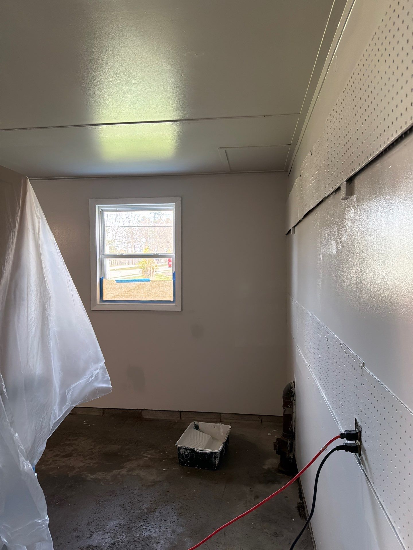 Muskegon Garage Interior Painting and Epoxy Flake Floor Installation by Gordon Painting