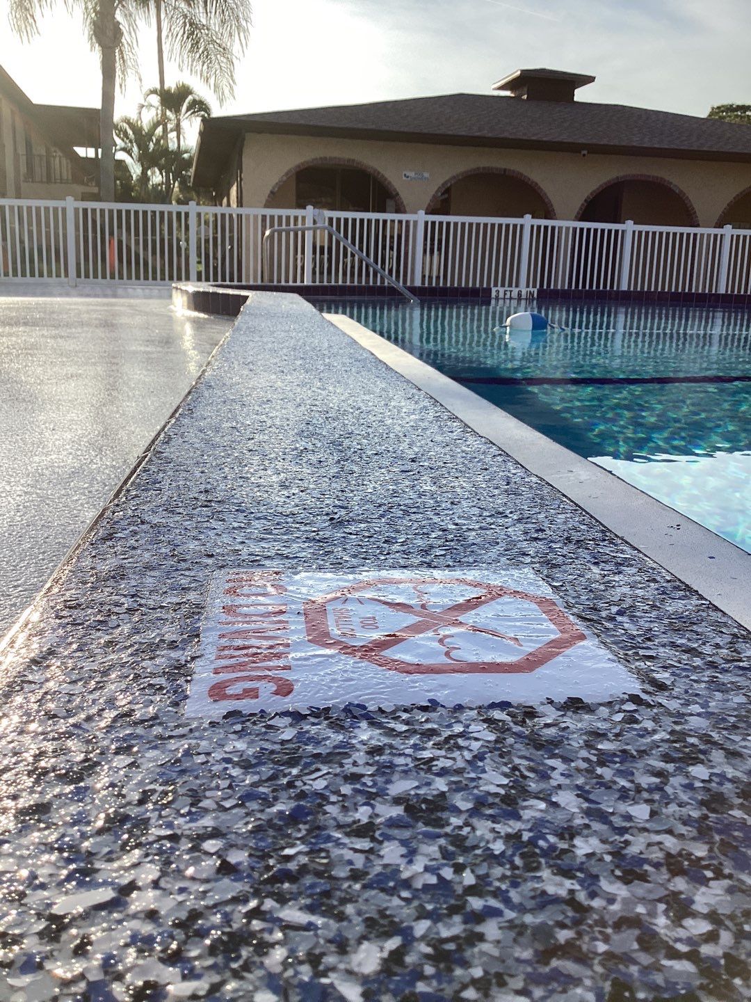 Pool Deck using Orbit and Tidal Wave by Amvet concrete coatings llc