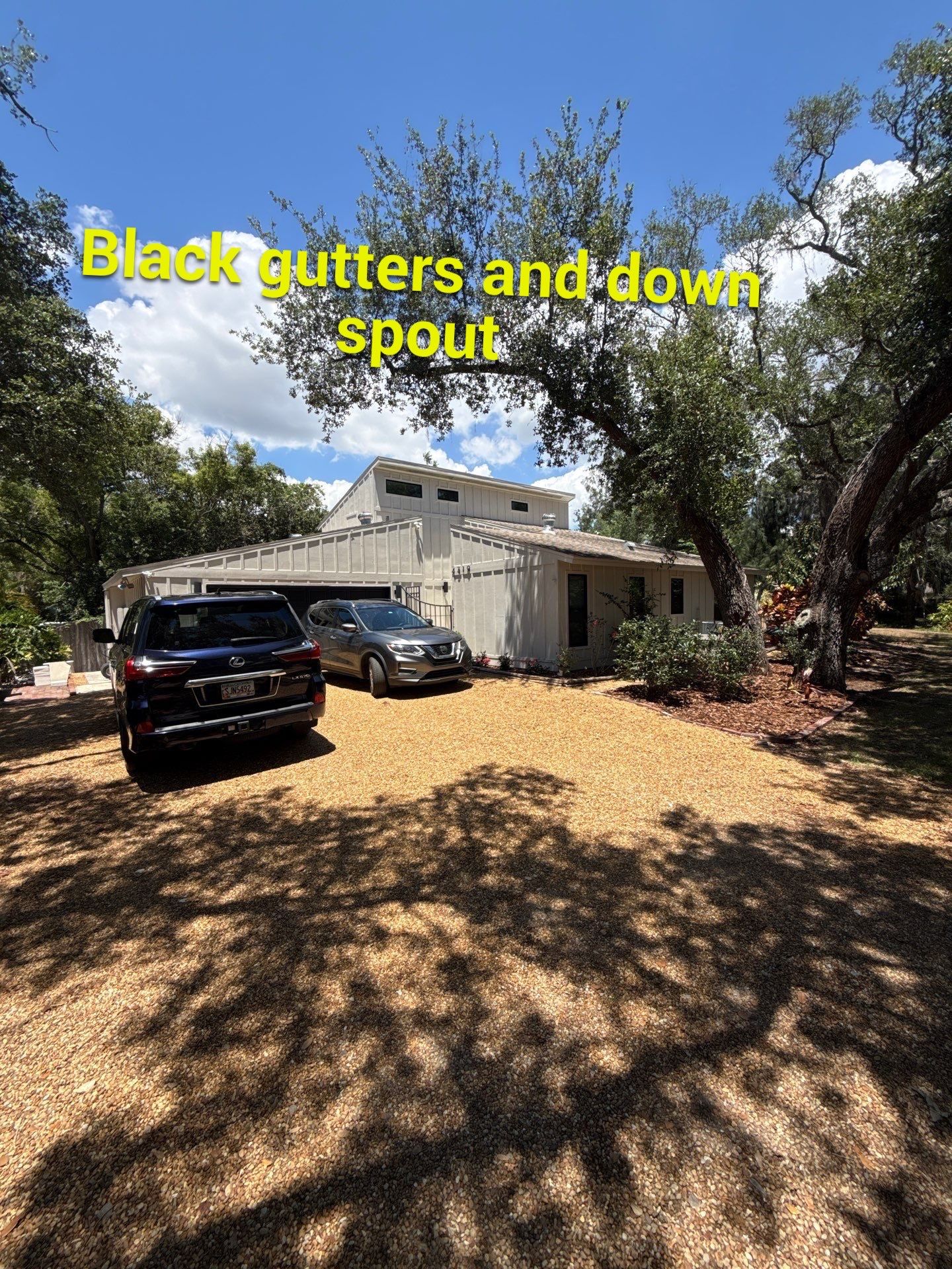6 Inch Seamless Gutters using black seamless gutters in Sarasota FL by Gutter Professors