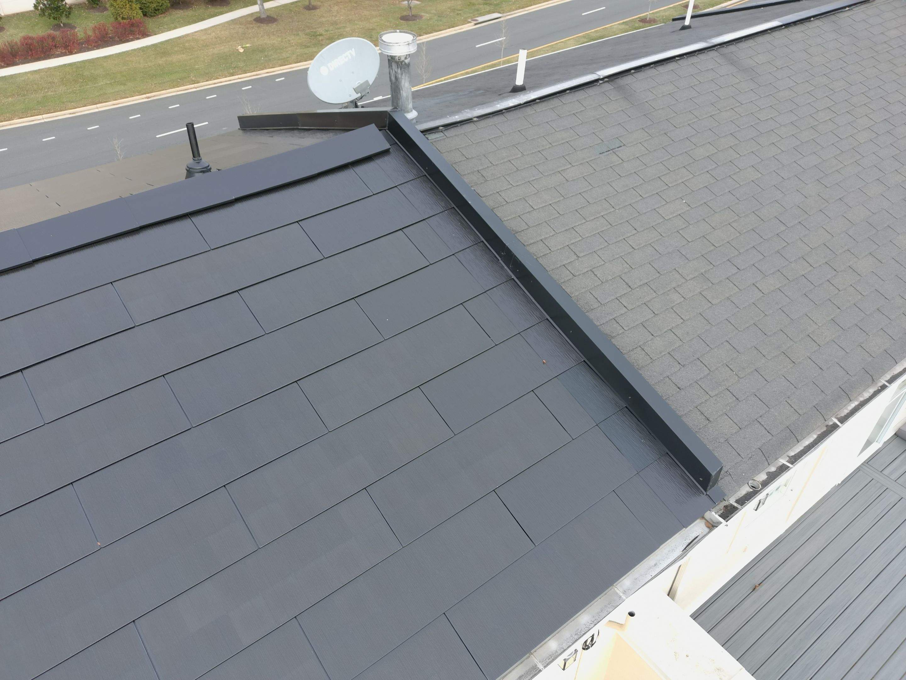 Tesla Solar Roof on a Townhouse in Reston, VA by American Home Contractors