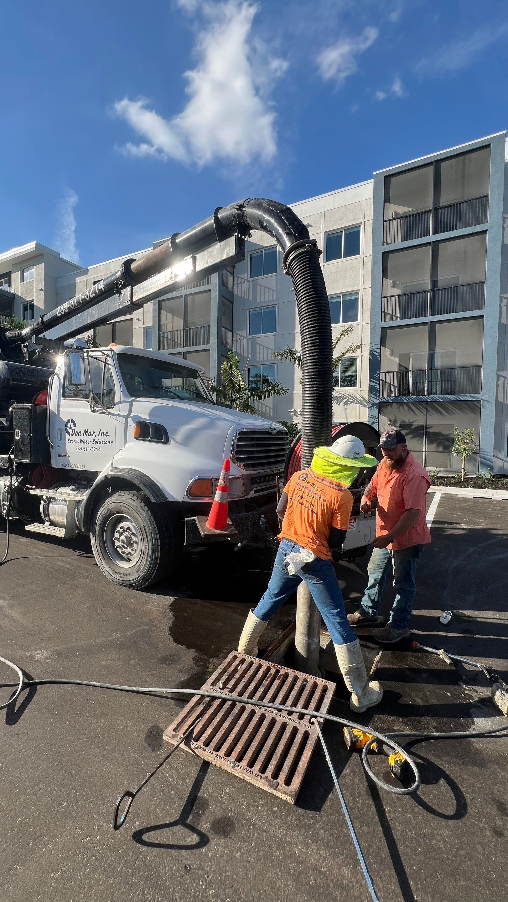 New Construction Apartment Complex Stormwater System and Sewer System Cleaning by APS Power & Water