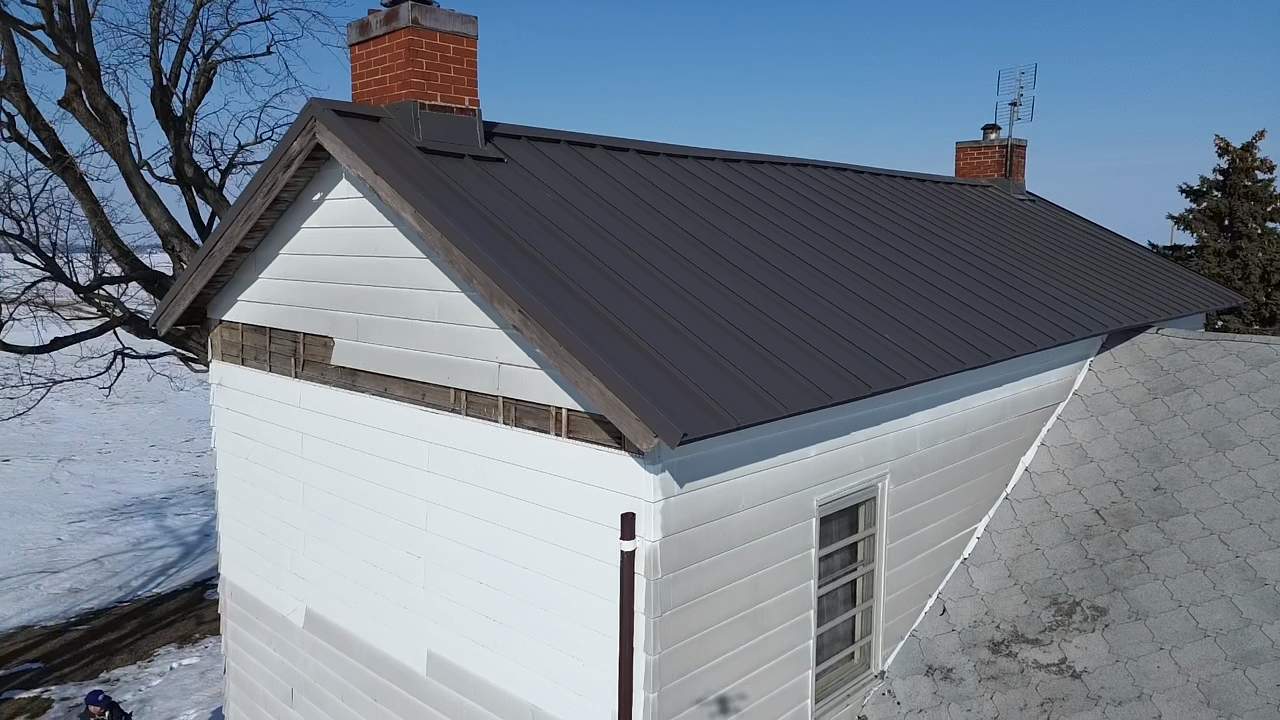 Mechanically Seamed Standing Seam Metal Roof in LaFontaine, Indiana Farmhouse Renovation by 4Ever Metal Roofing