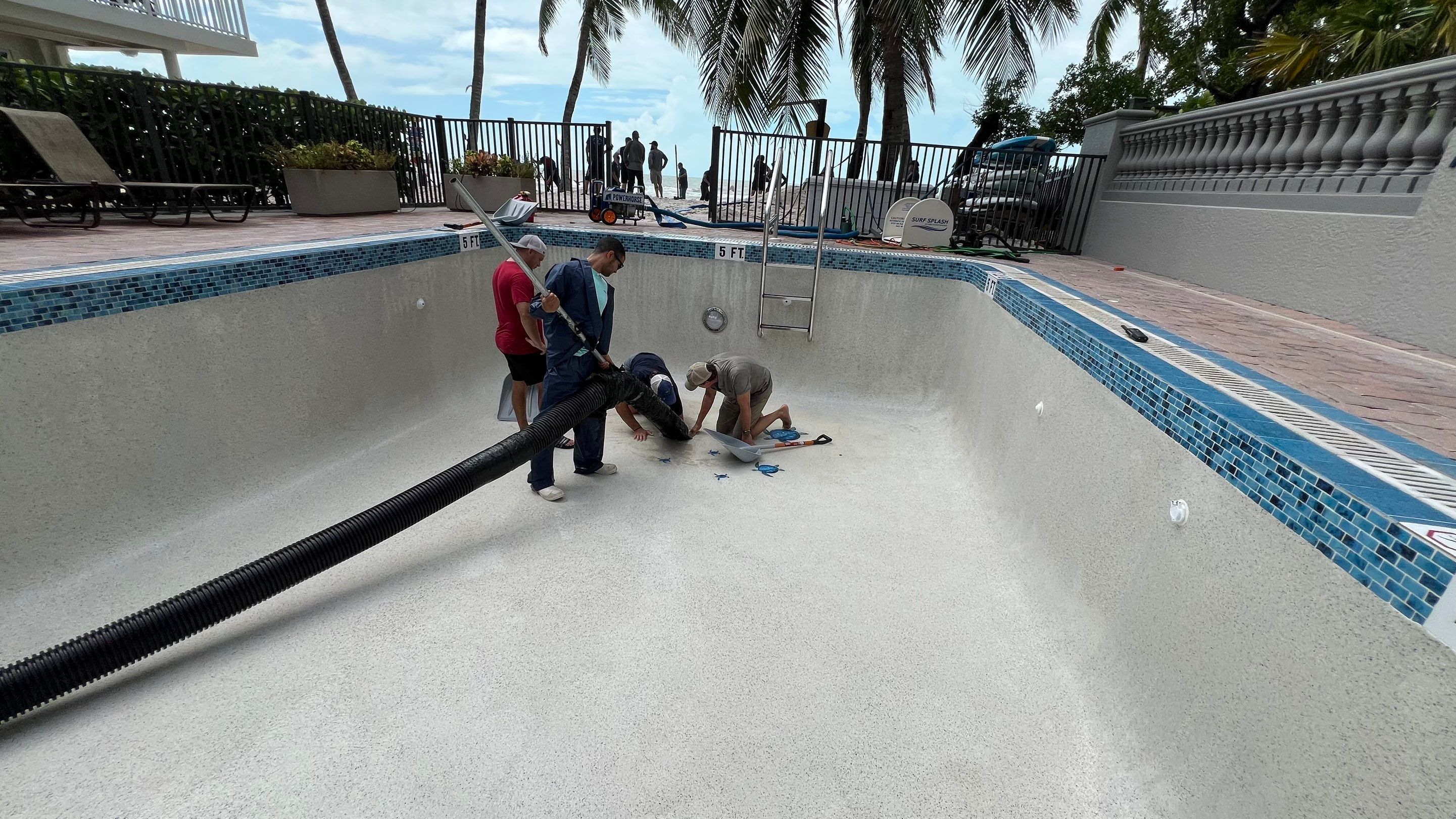 Naples Resort Pool Cleanout and Stormwater System Maintenance by Don Mar, Inc. Storm Water Solutions