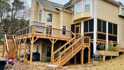 Elevated Deck Staining and Structural Sealing in Alpharetta