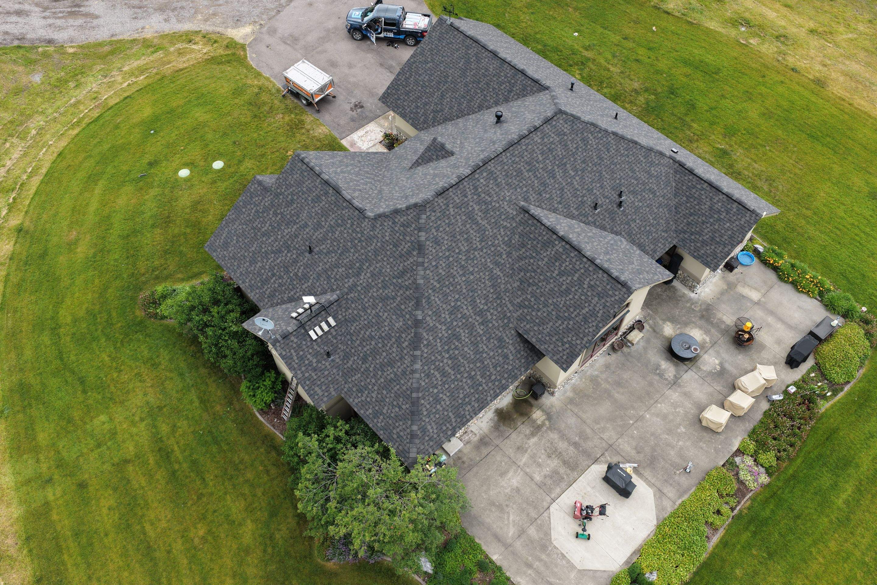 Roof Replacement using GAF Timberline HDZ - Midnight Mesa  by Montana Roofing Solutions