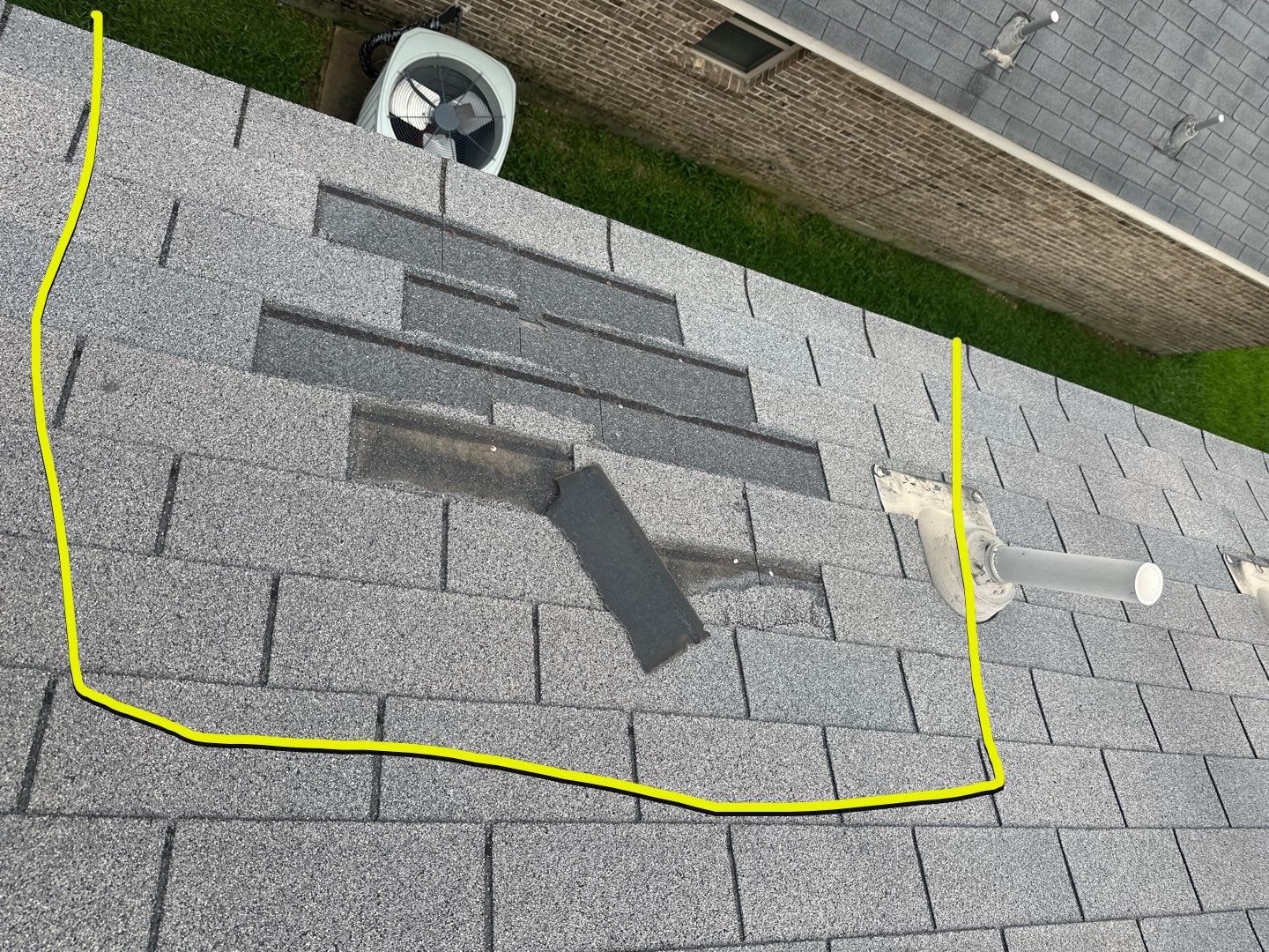Hail Damage using Owen's Corning Duration (Lifetime) Shingles by Roof Repair Company