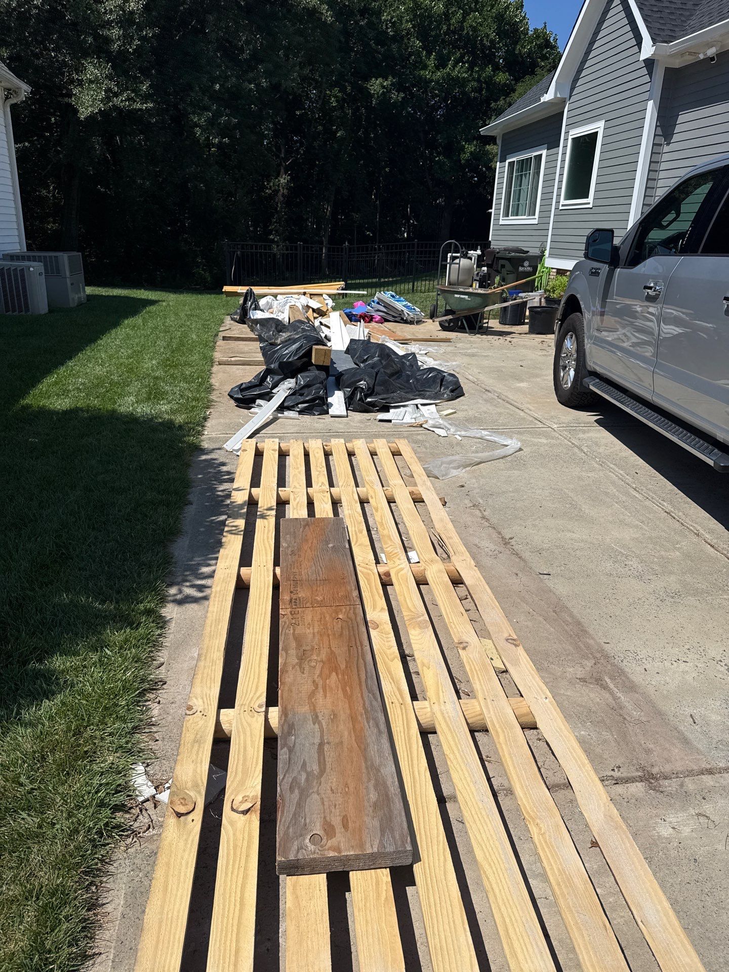 Job site clean up in Rock Hill by Badger Hauling