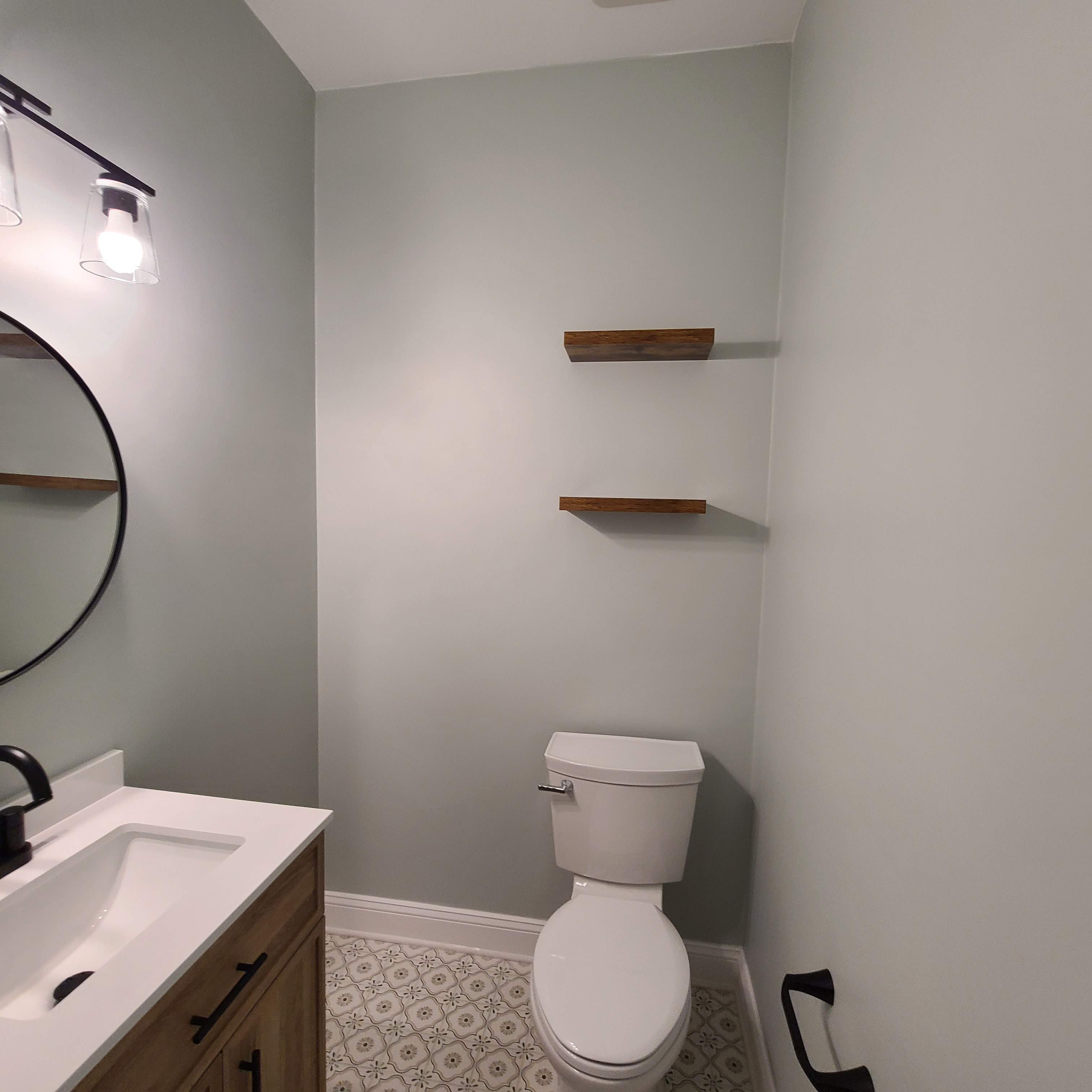 Stunning Powder Bath Makeover by A Step Above Handy LLC 