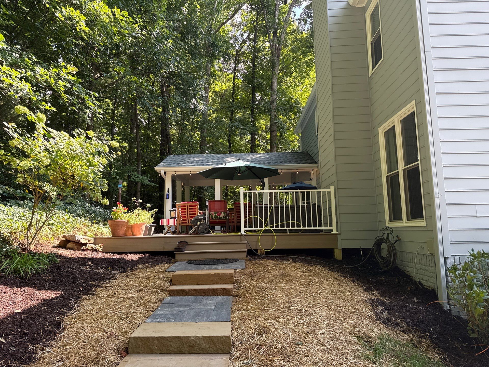 Marietta, GA Deck and Covered Porch Build, Sliding Door Installation, Window Replacement, & more by Nelson Exteriors 