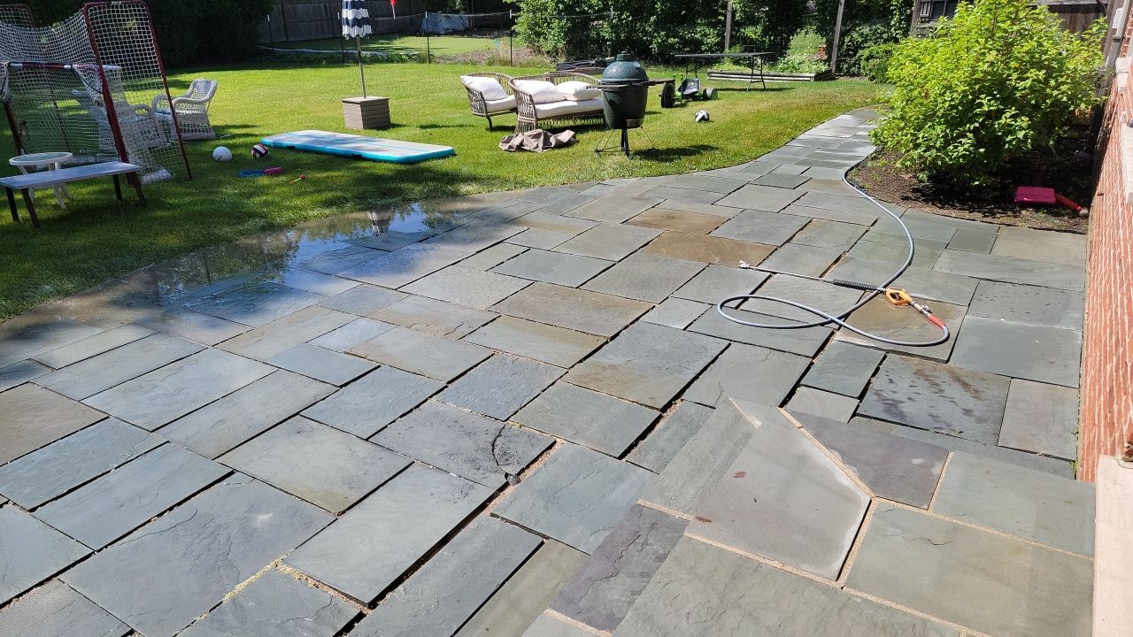 Exterior Stone and Concrete Surface Cleaning by Northern Power Washing LLC.