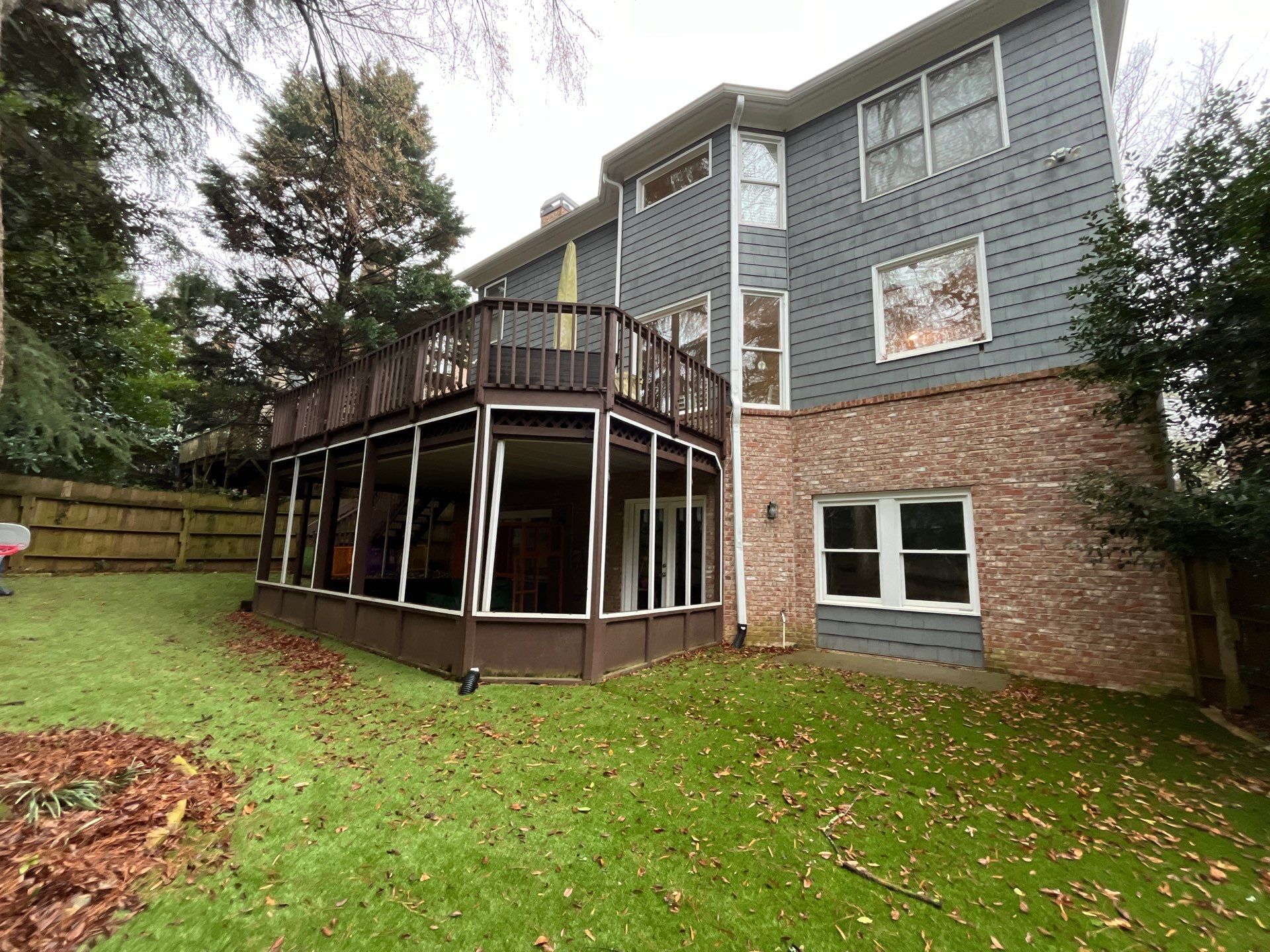 Trex New Deck Build with Screened in Under Deck by Nelson Exteriors 