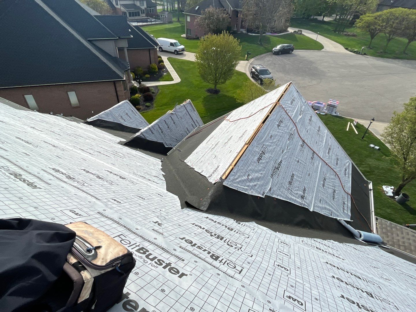 Residential Roofing Installation using GAF Timberline HDZ Weathered Wood by Nitro Roofing and Construction