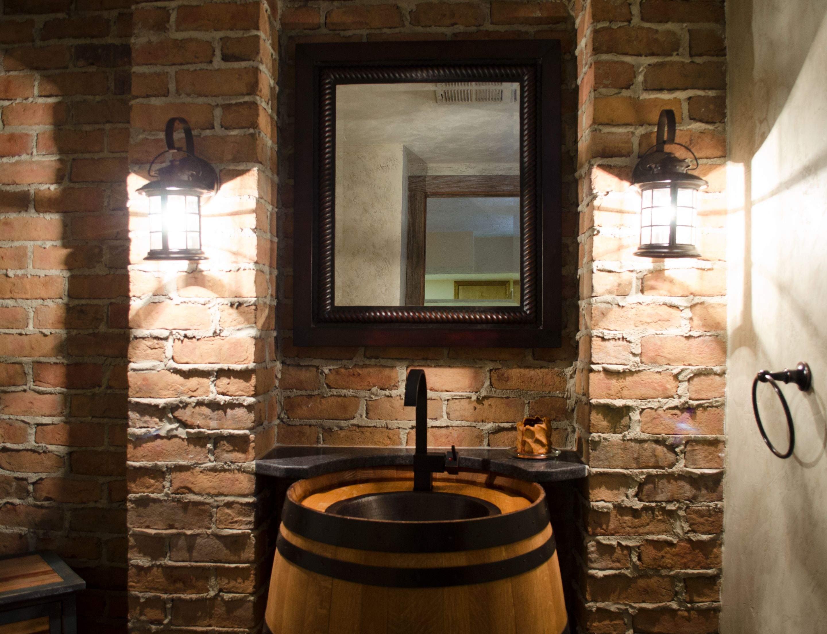Wine Cellar Bathroom by Zengel Group