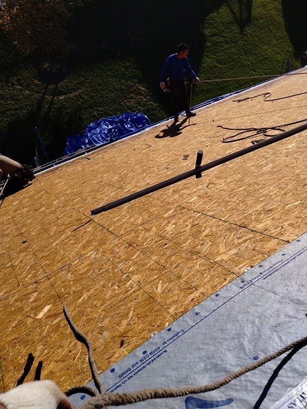 Residential Roofing Installation using Atlas Pinnacle Pristine Black Architectural Shingles by Frederick Roof Repair