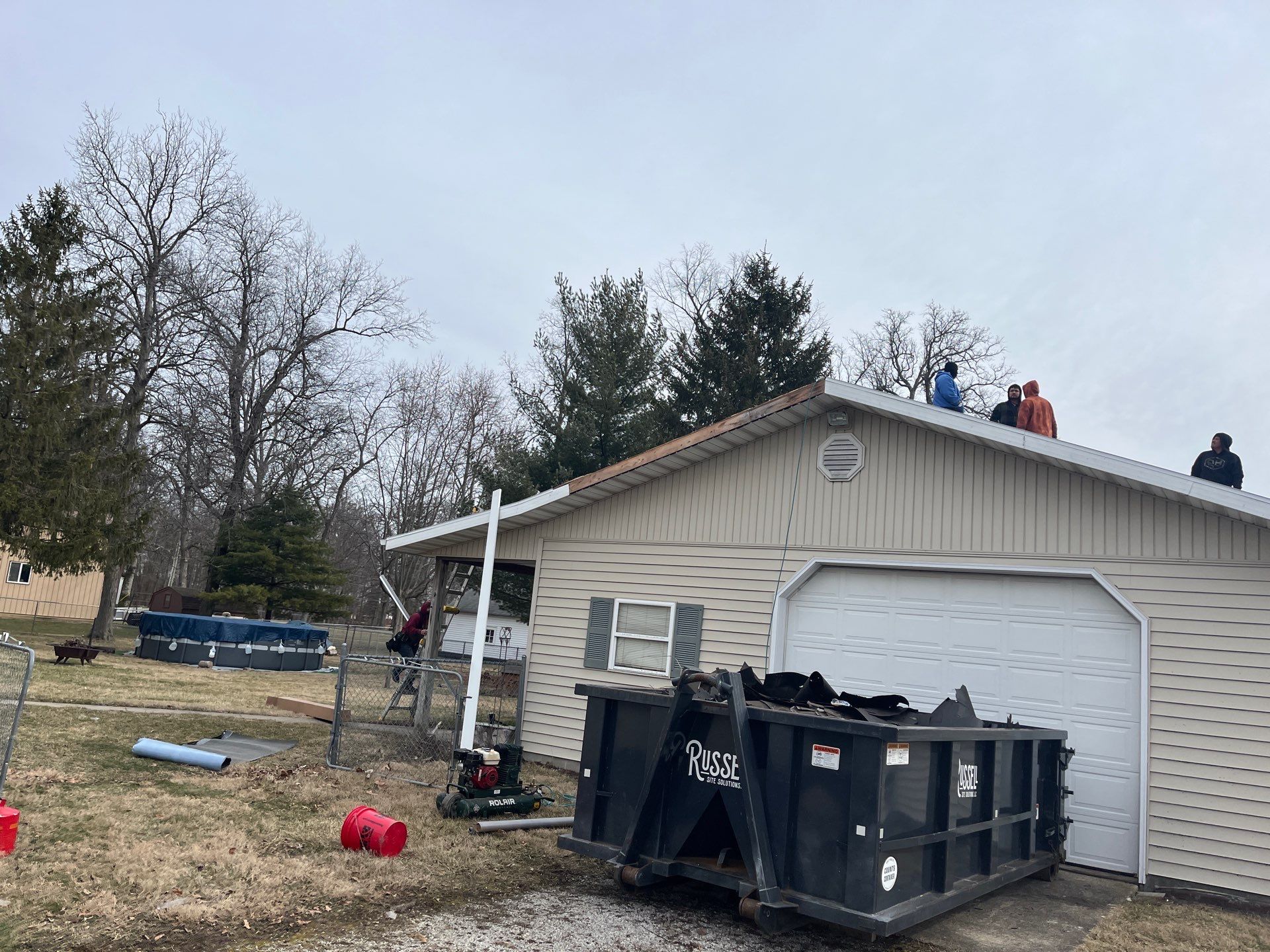 Residential Roofing Installation using GAF Timberline HDZ Slate by Nitro Roofing and Construction