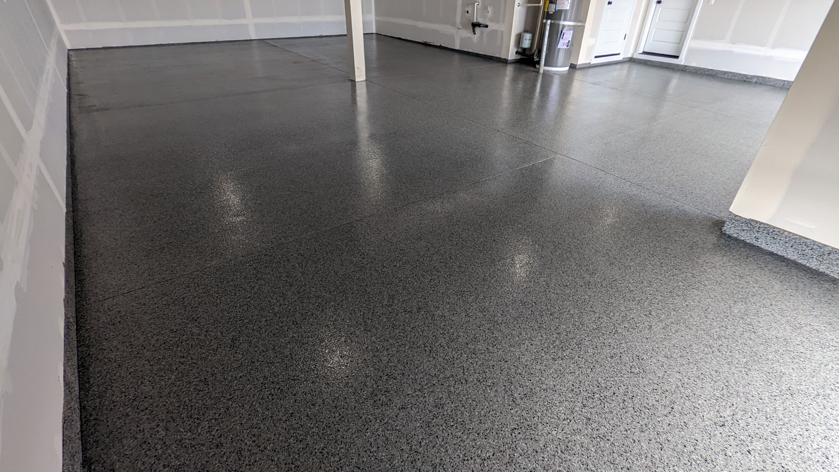 Garage Transformation using Nightfall and the Penntek Evolution System by Croc Coatings, LLC