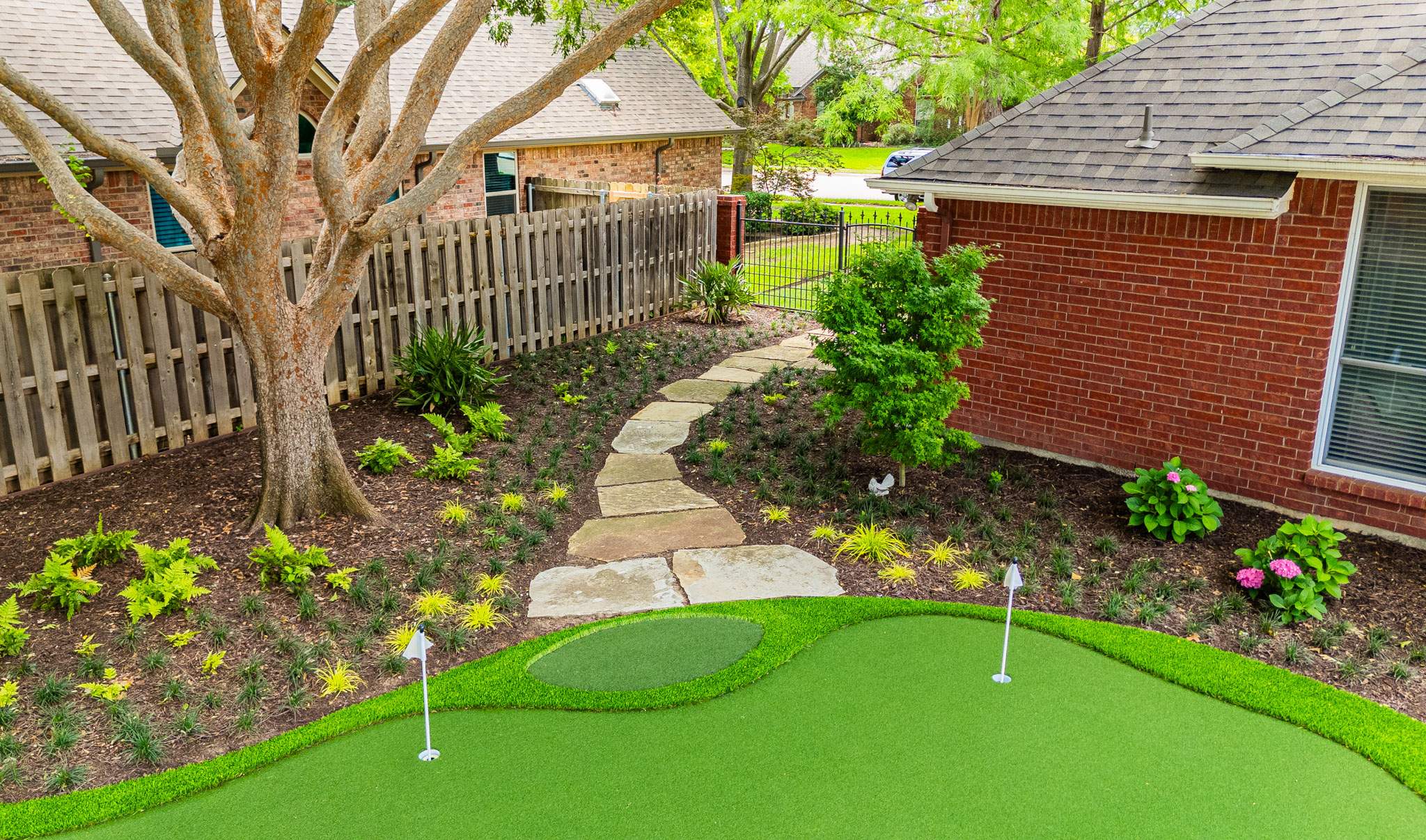 Disjointed to Defined Landscaping by Complete Exterior Solutions