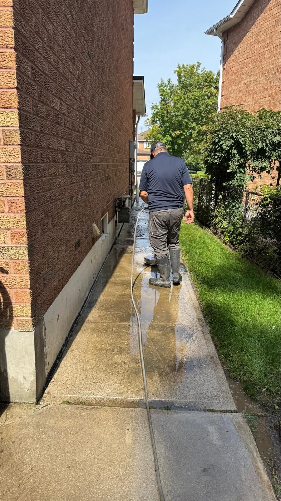 Residential Concrete Sidewalk Installation and Patio Power Washing in Maple by GTA HOME PAINTING