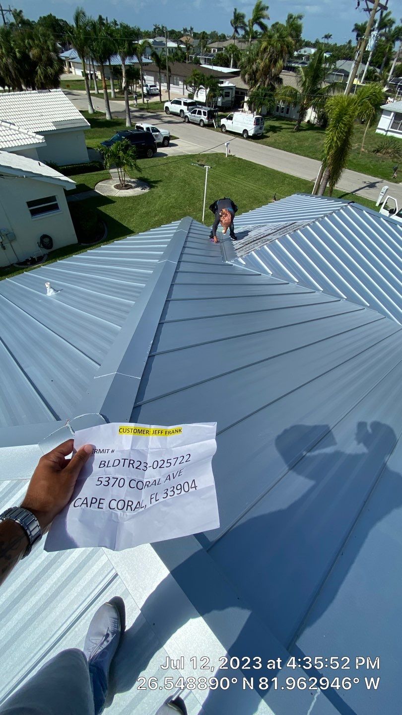 Residential Roofing Installation using Standing Seam Metal by Protek Roofing Heating Air & Solar
