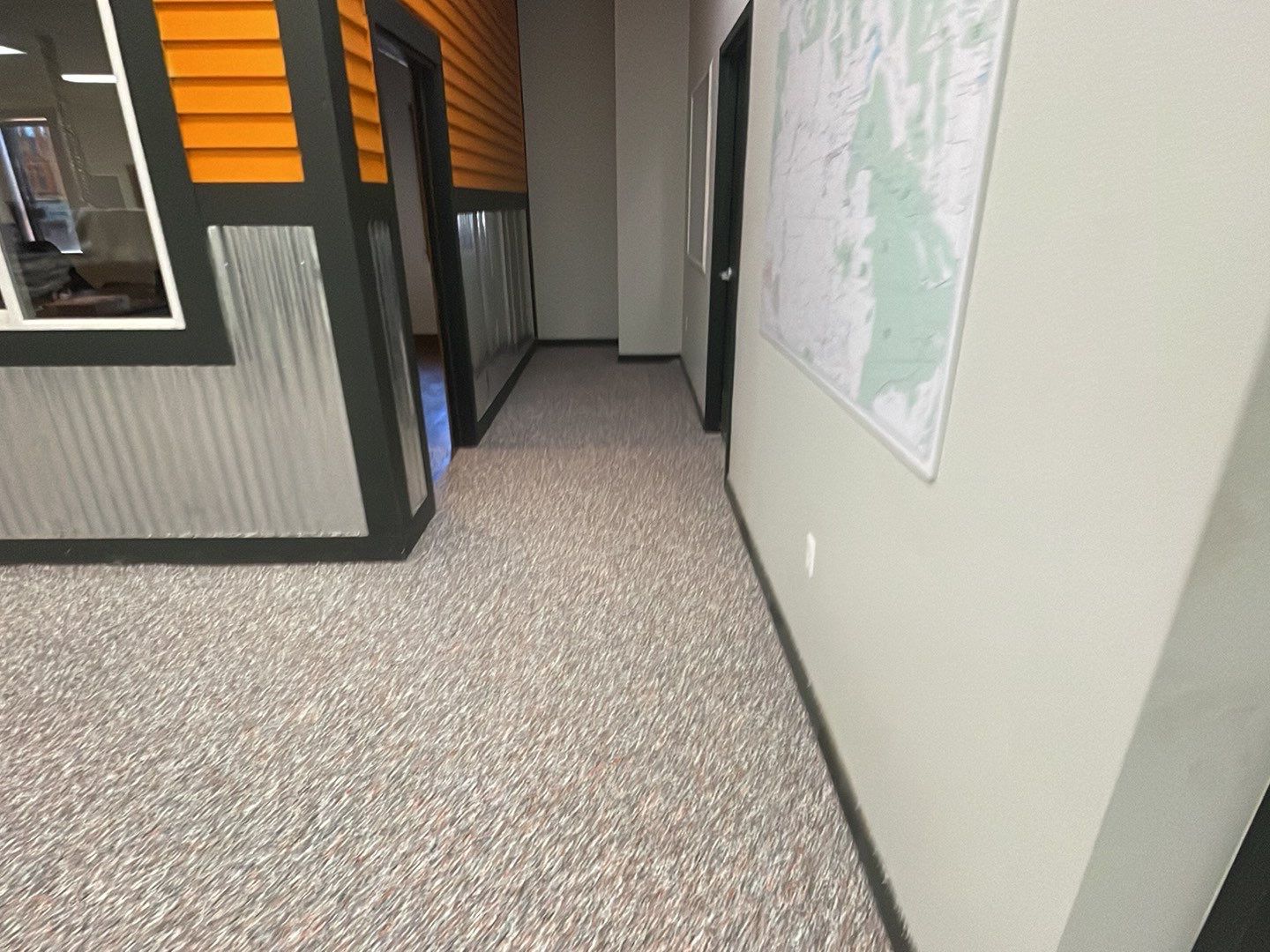 Equipment Share Commercial Floor Transformation using Smoke w/ 5% Orange by Croc Coatings, LLC