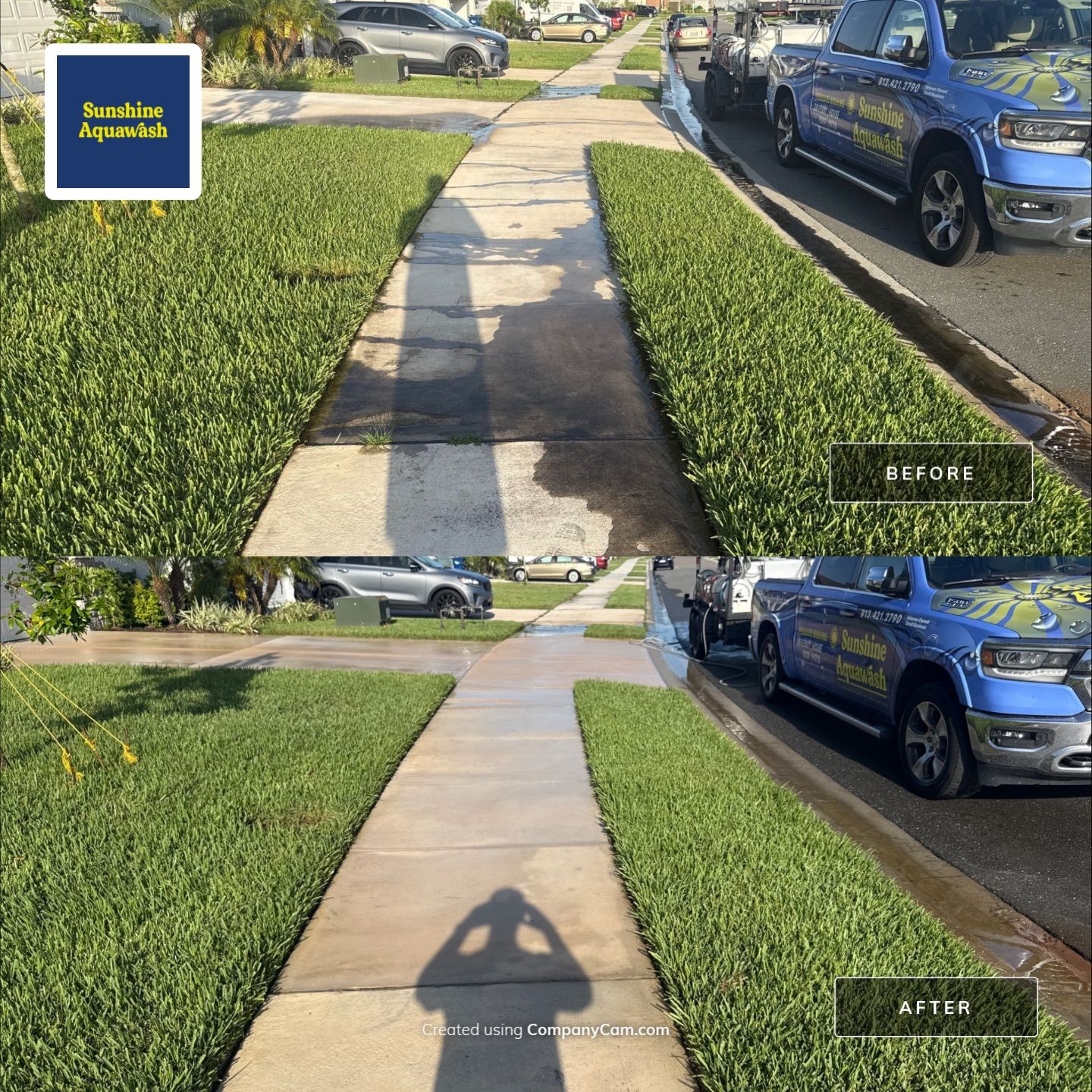 Driveway & Sidewalk Cleaning in Summerwoods Parrish, FL 34219 by Sunshine AquaWash