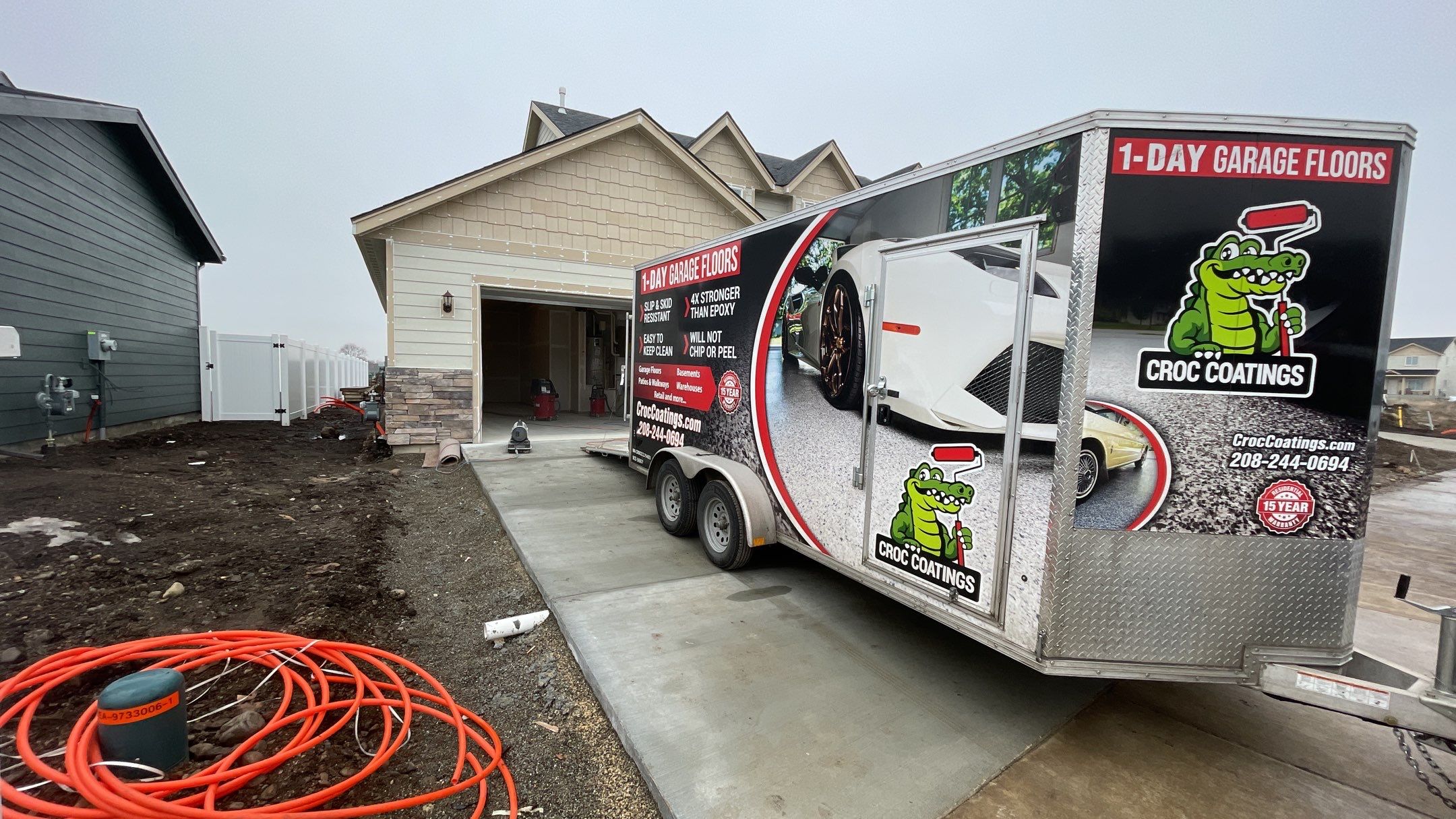 Garage Transformation using Domino by Croc Coatings, LLC