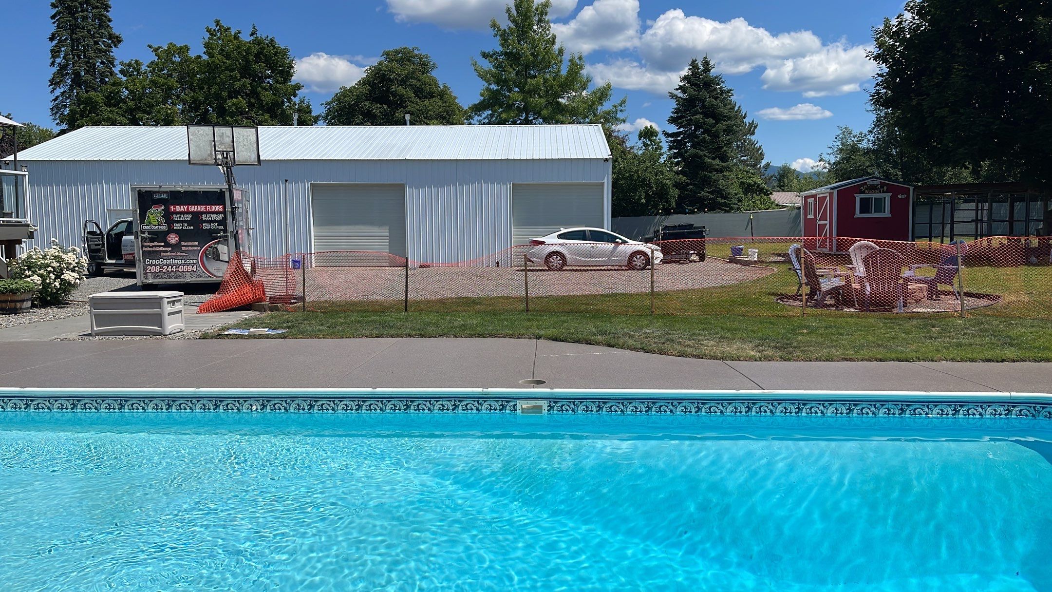 Pool Deck Transformation using Tidal Wave by Croc Coatings, LLC