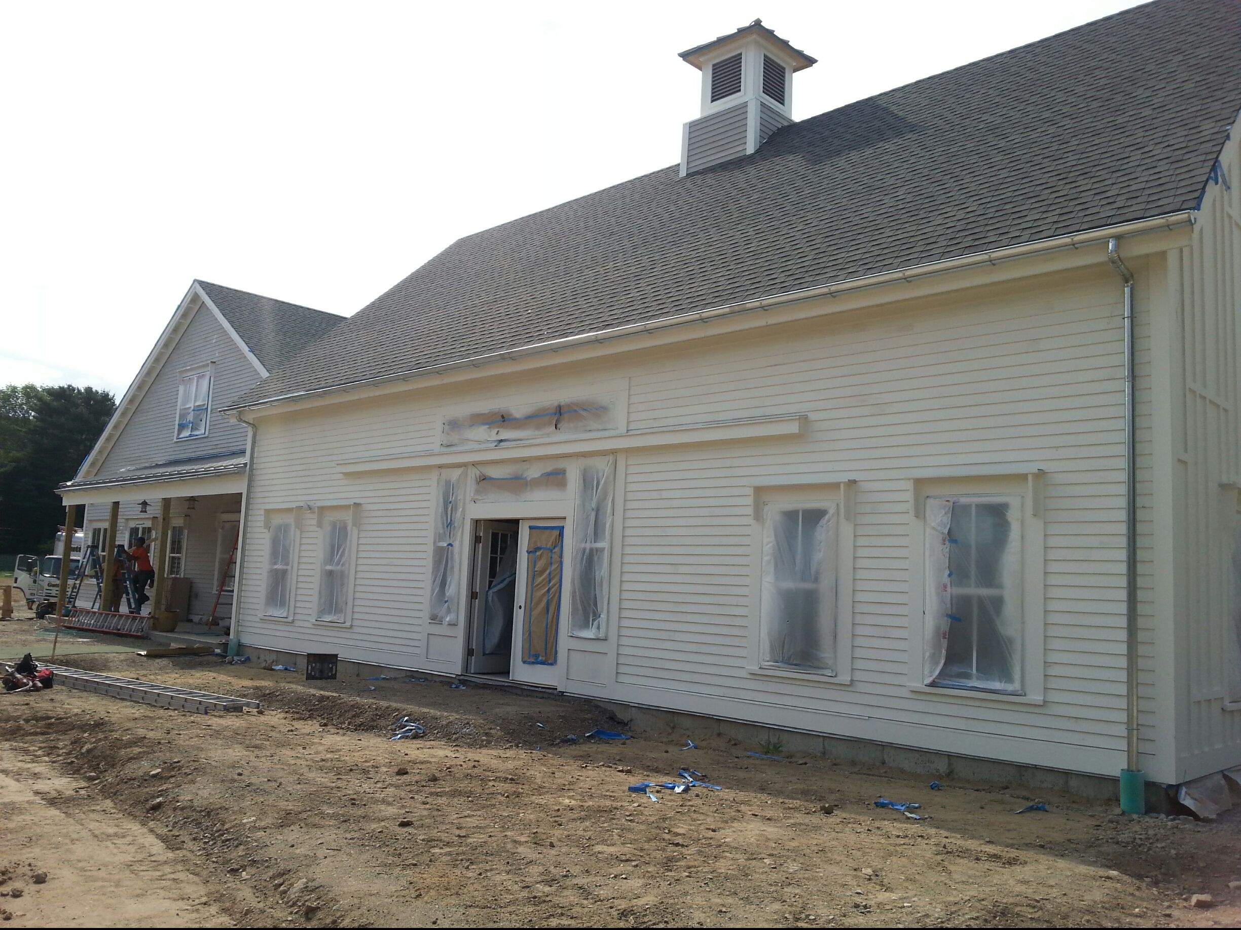 Galvanized Half Round Gutters on the Riverbend Education Facility-Natick, MA by Gutter Pro Enterprises