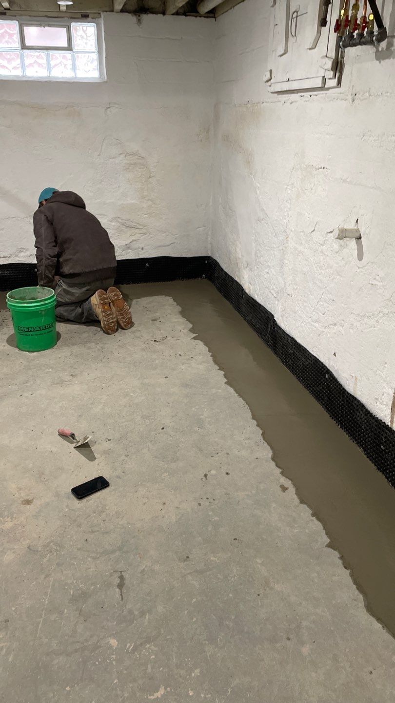 Interior Drain Tile & Wall Drainage in Northeast Minneapolis by Waterproofing Northeast