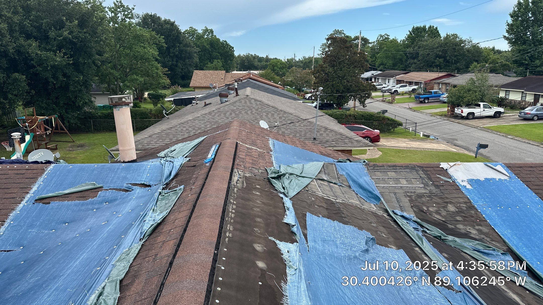 Extensive roof repair by Husband Roofing & Contracting