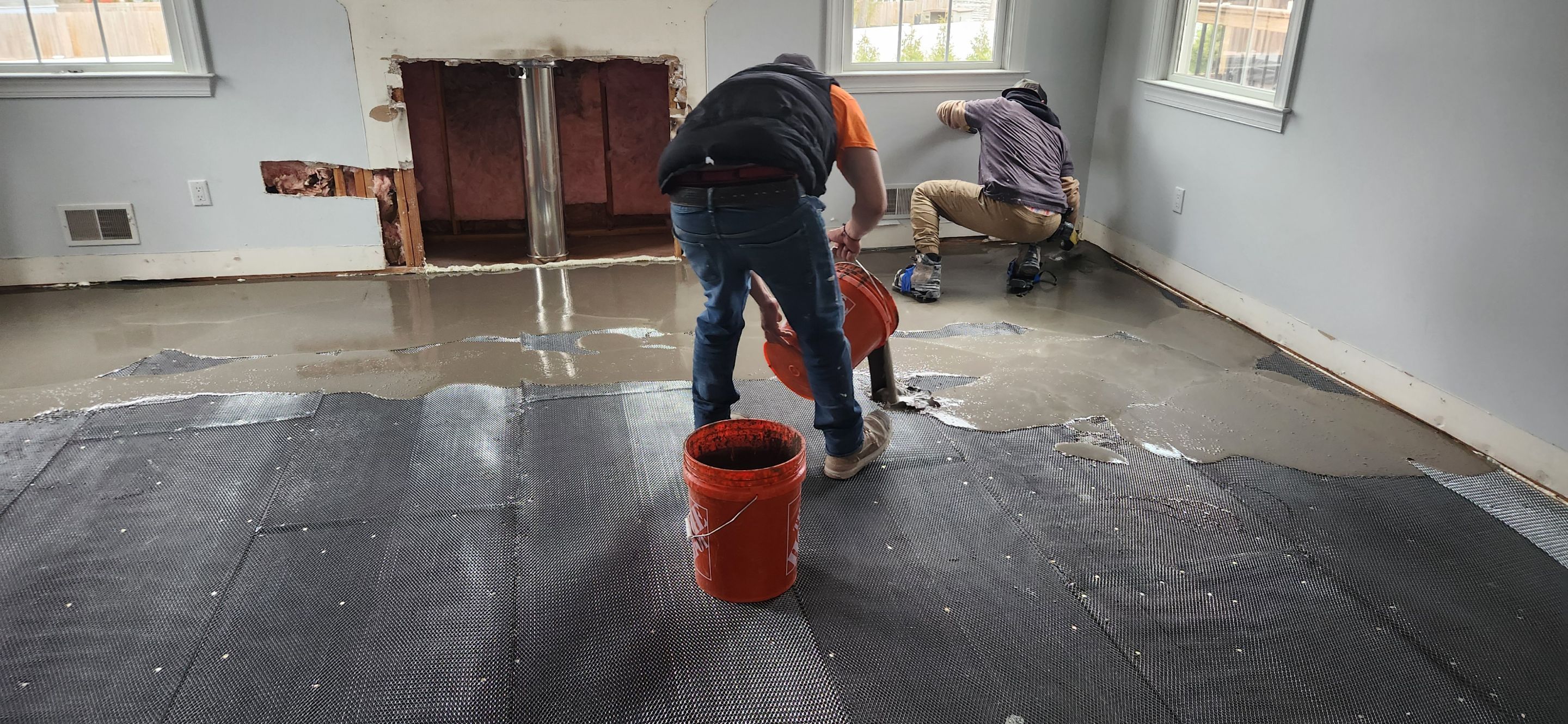 Large Format Tile Installation by Footprints Floors Morristown