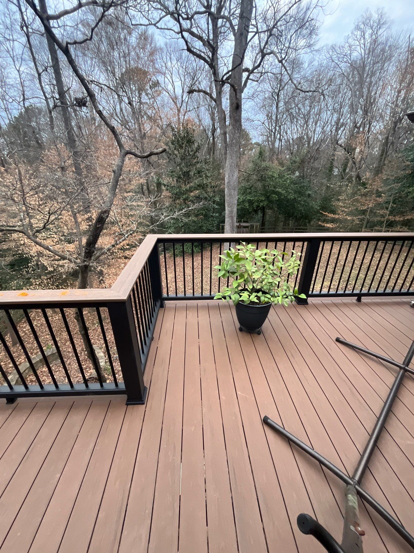 Timbertech Deck Resurface with Trex Transcends Drink Rail Install in Decatur, GA by Nelson Exteriors 