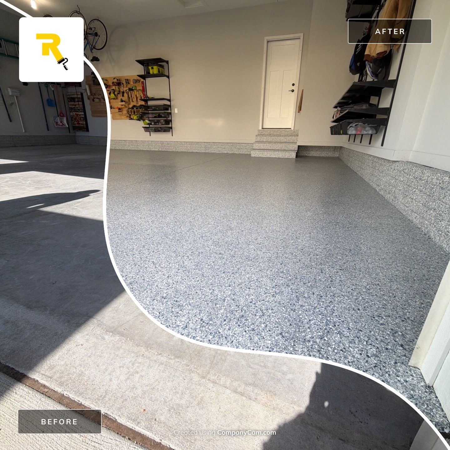 Waukee 3-Car Garage Transformation by Revival Concrete Coatings